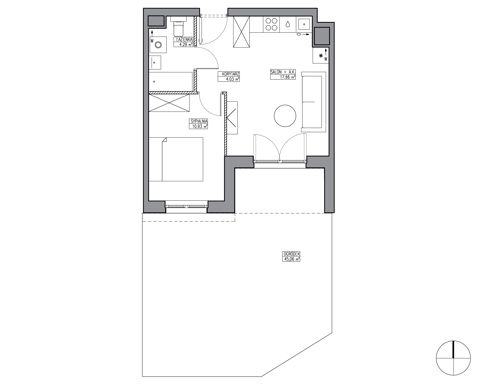 Plan 2 pok. 37m²