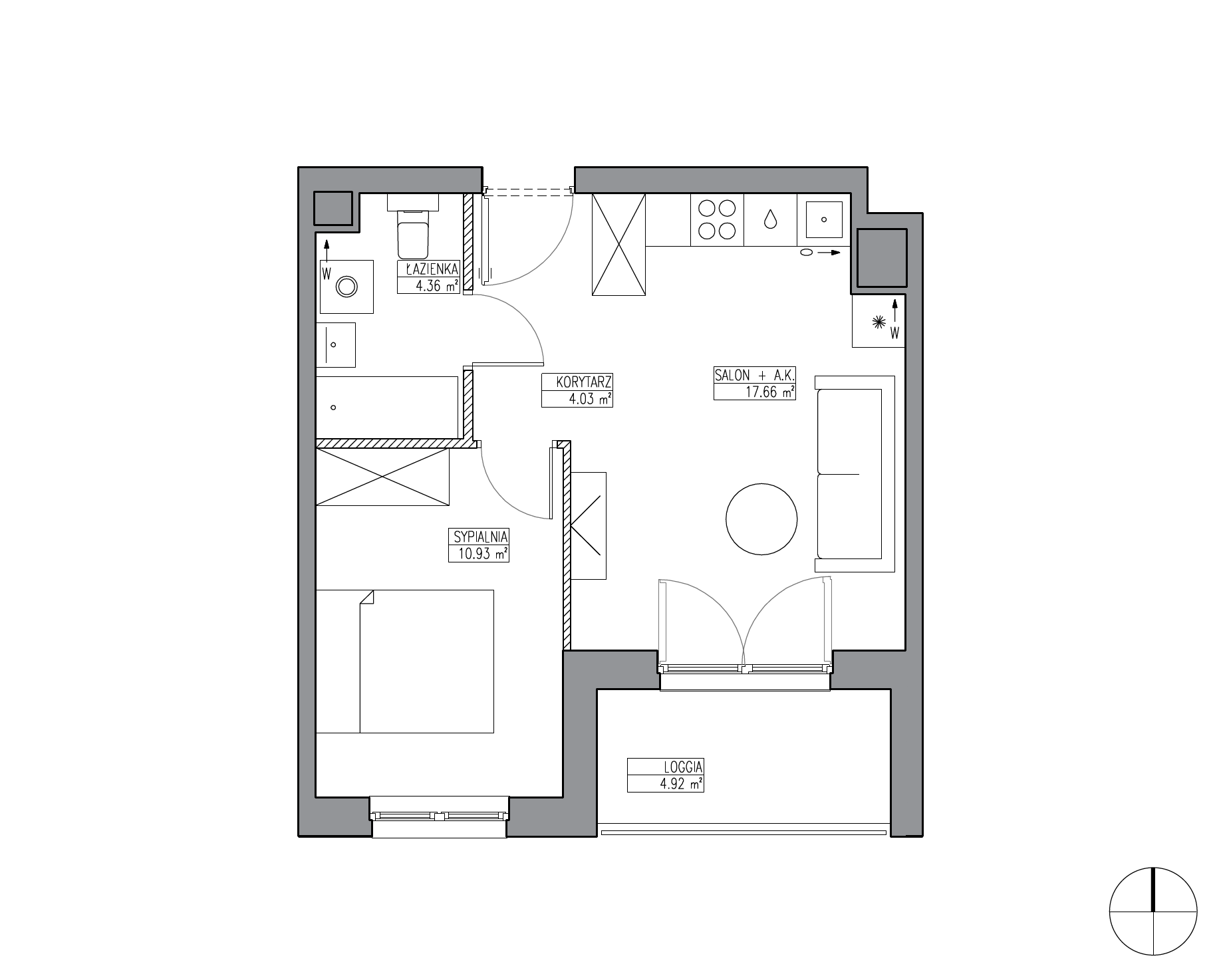 Plan 2 pok. 37m²