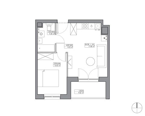 Plan 2 pok. 37m²
