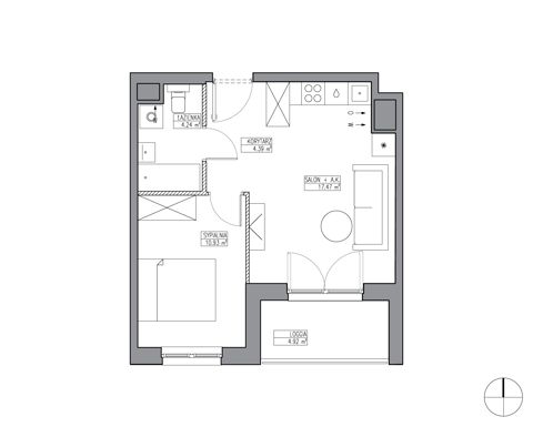 Plan 2 pok. 37m²