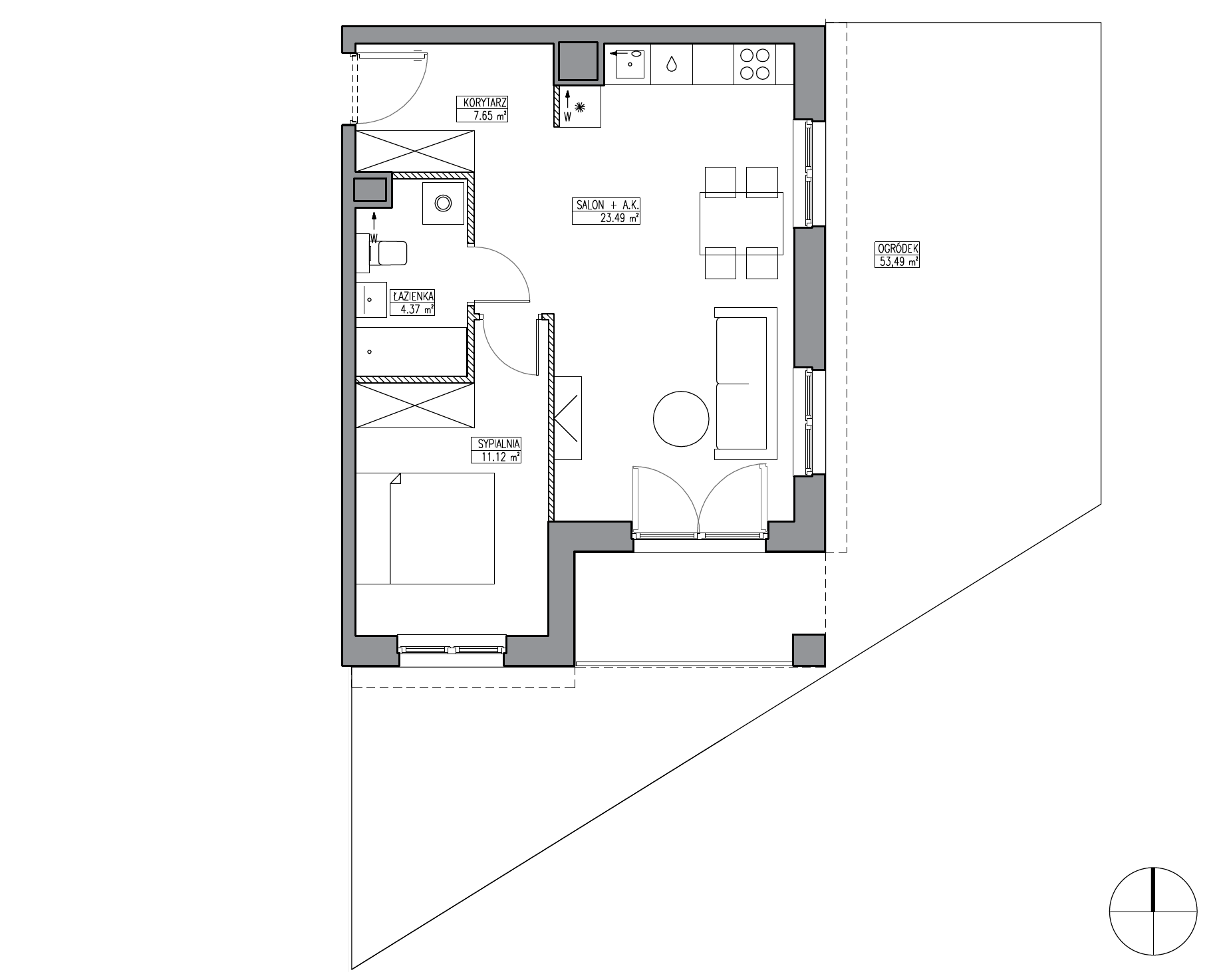 Plan 2 pok. 47m²