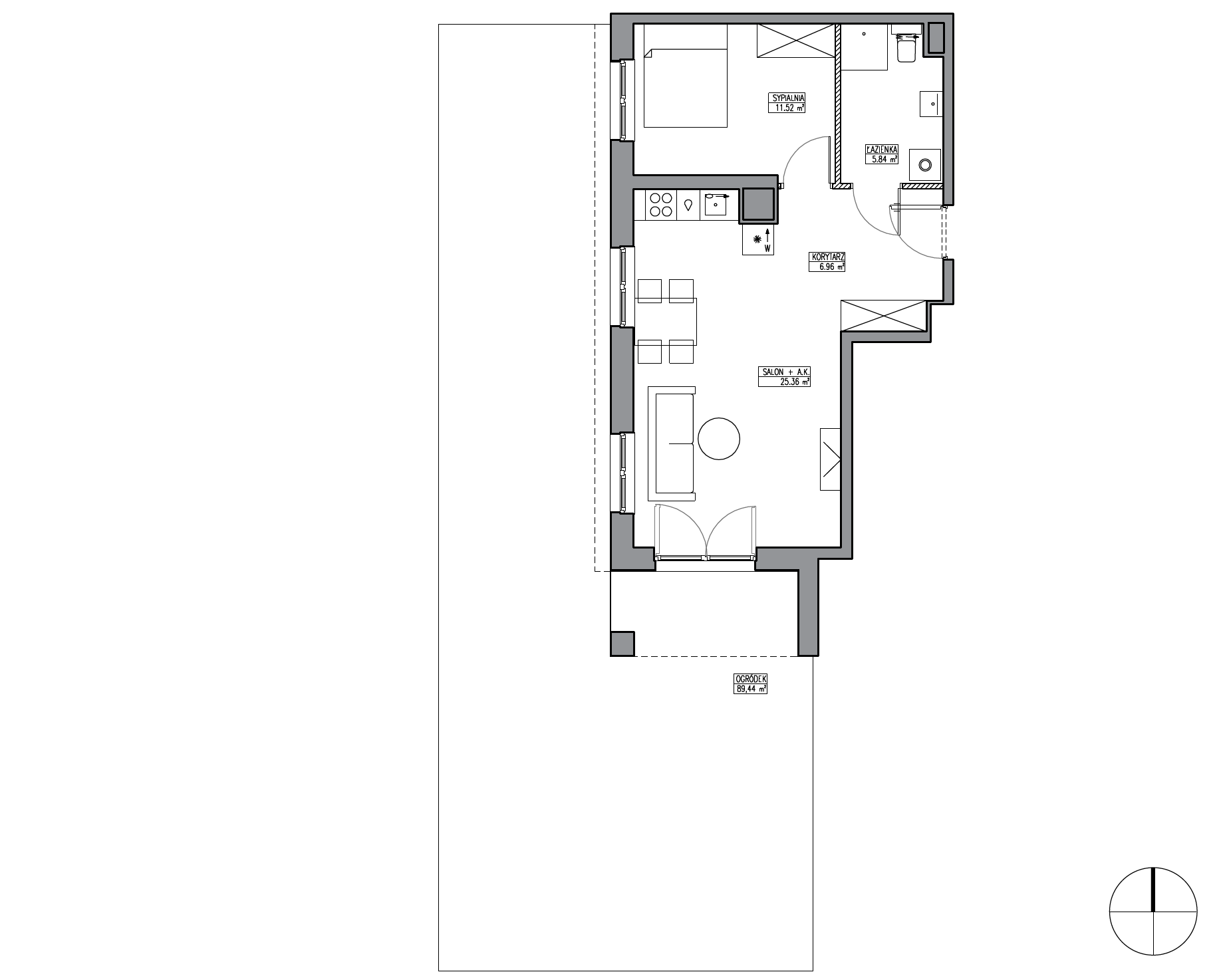 Plan 2 pok. 50m²
