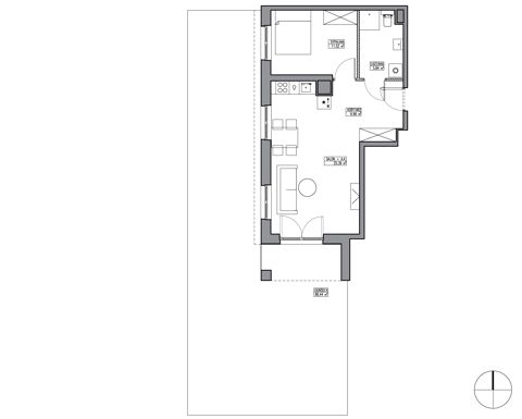 Plan 2 pok. 50m²