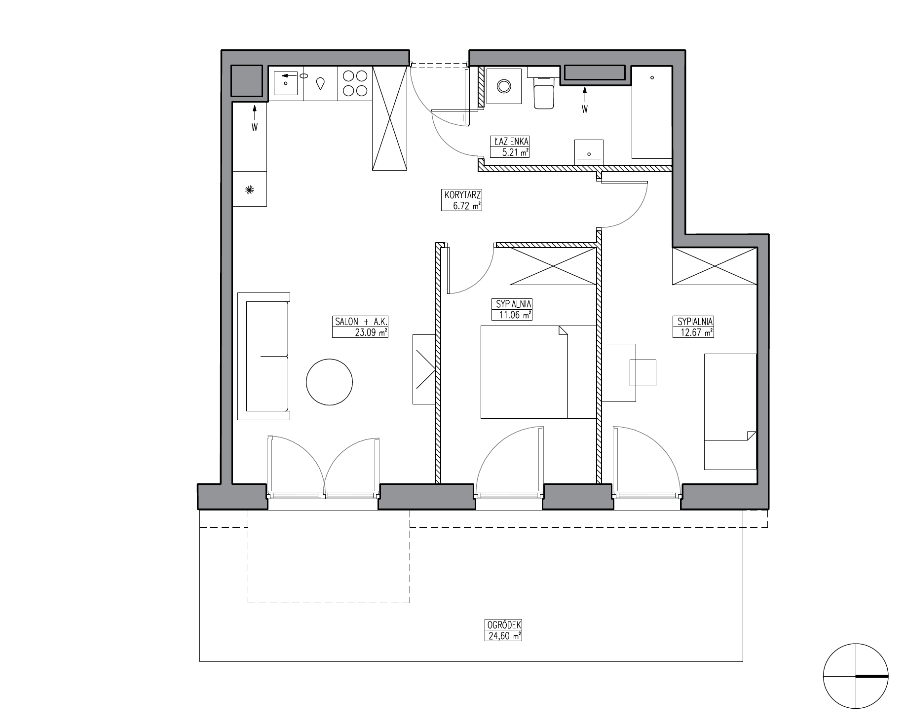 Plan 3 pok. 59m²