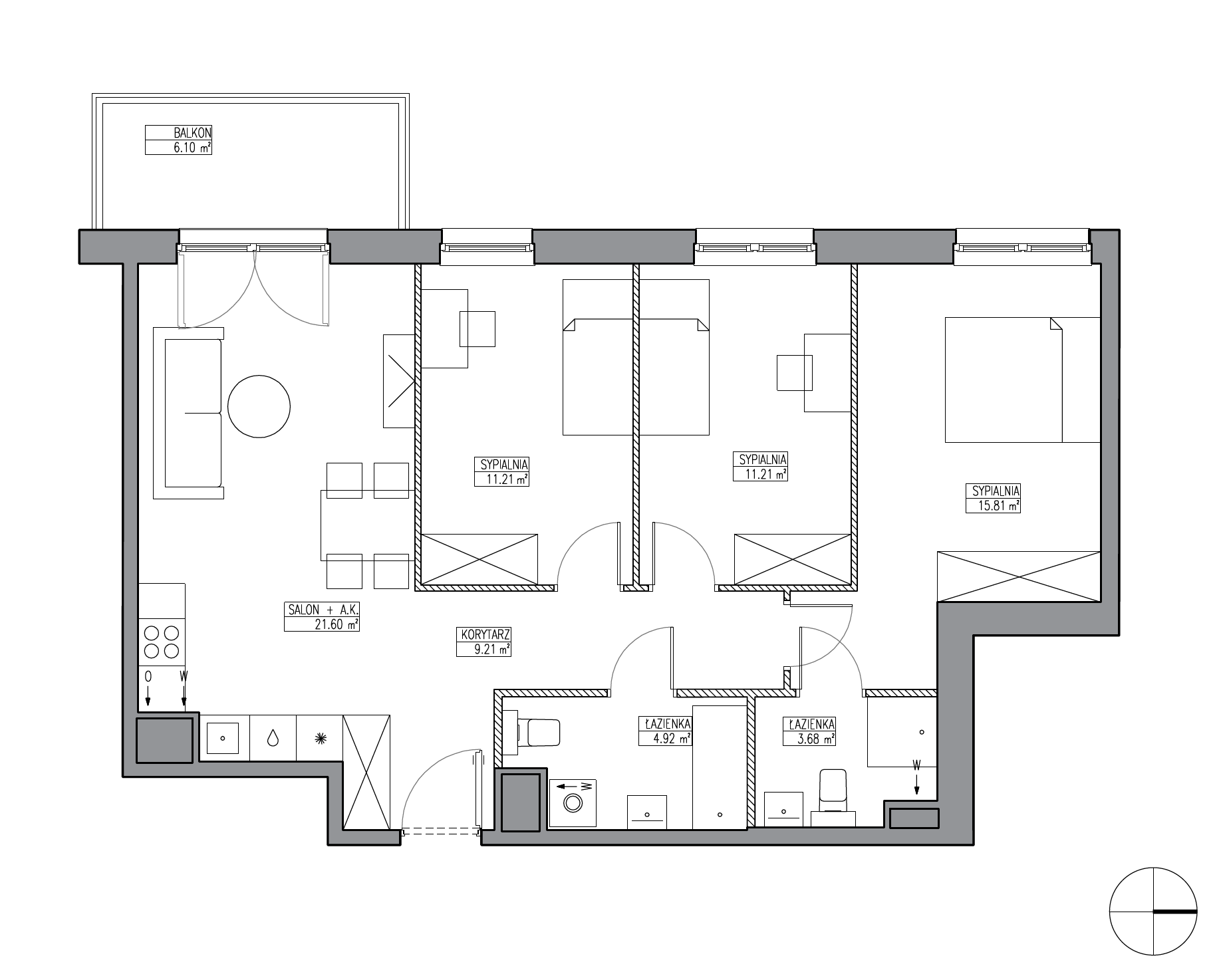 Plan 4 pok. 78m²