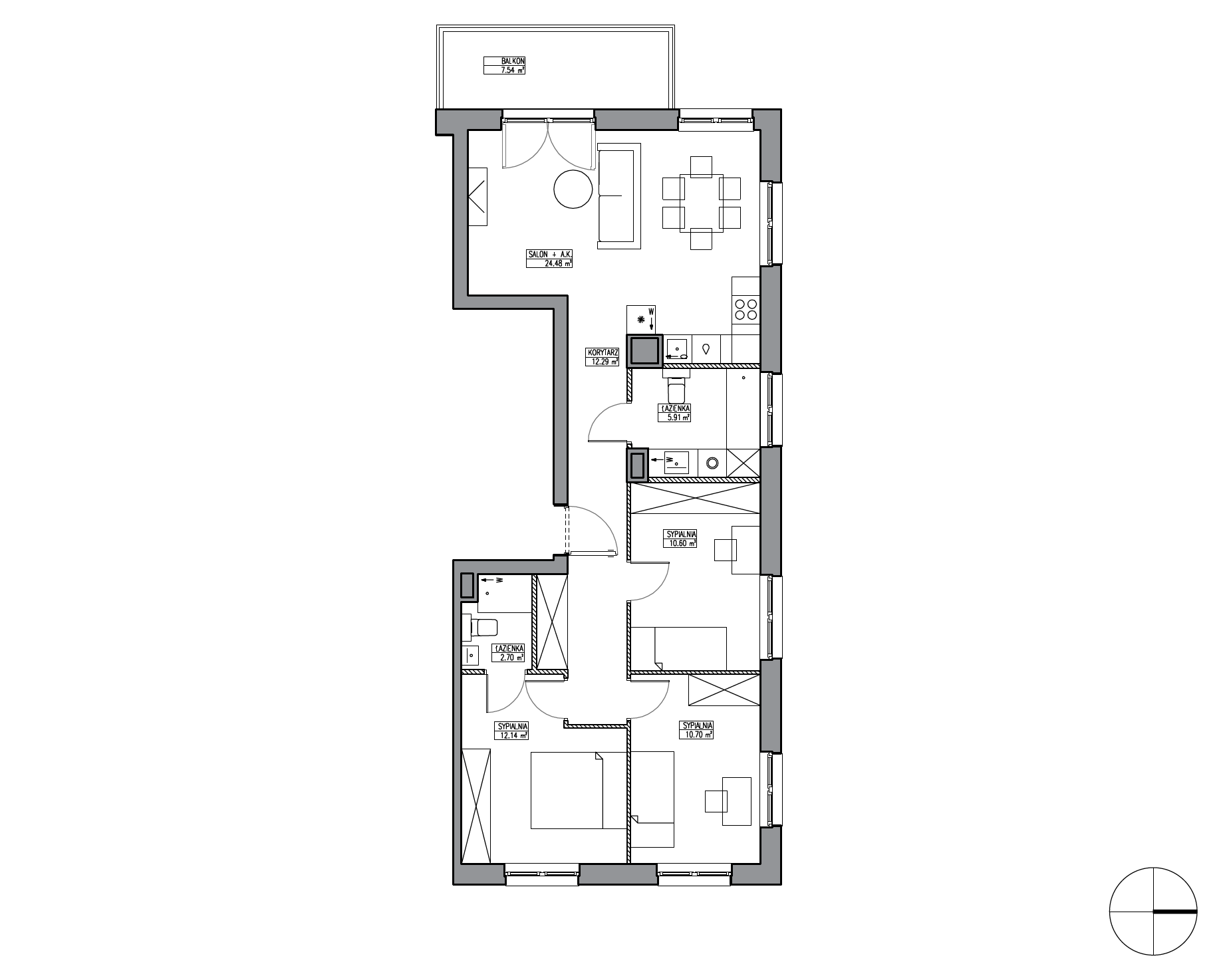 Plan 4 pok. 79m²