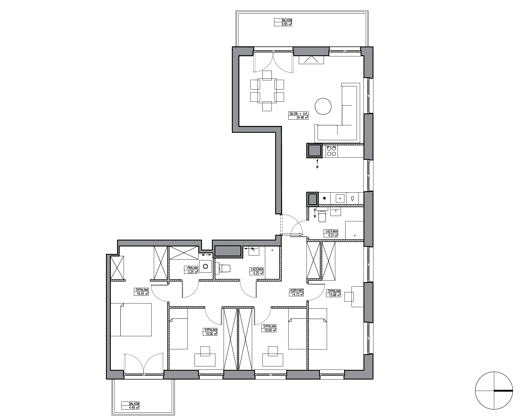 Plan 5 pok. 113m²