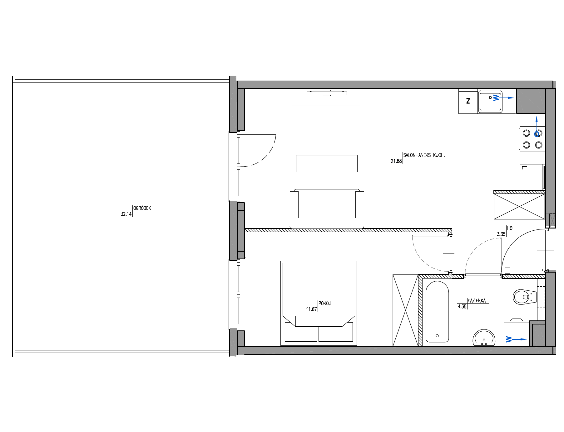 Plan 2 pok. 41m²