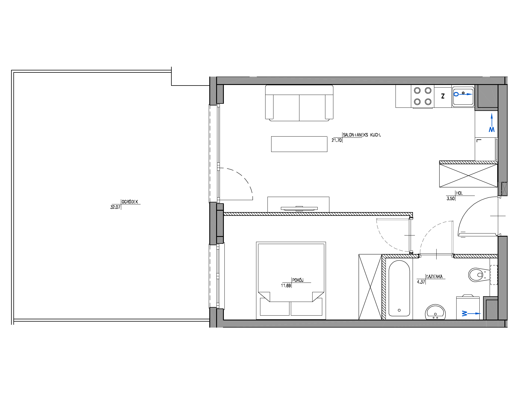 Plan 2 pok. 41m²