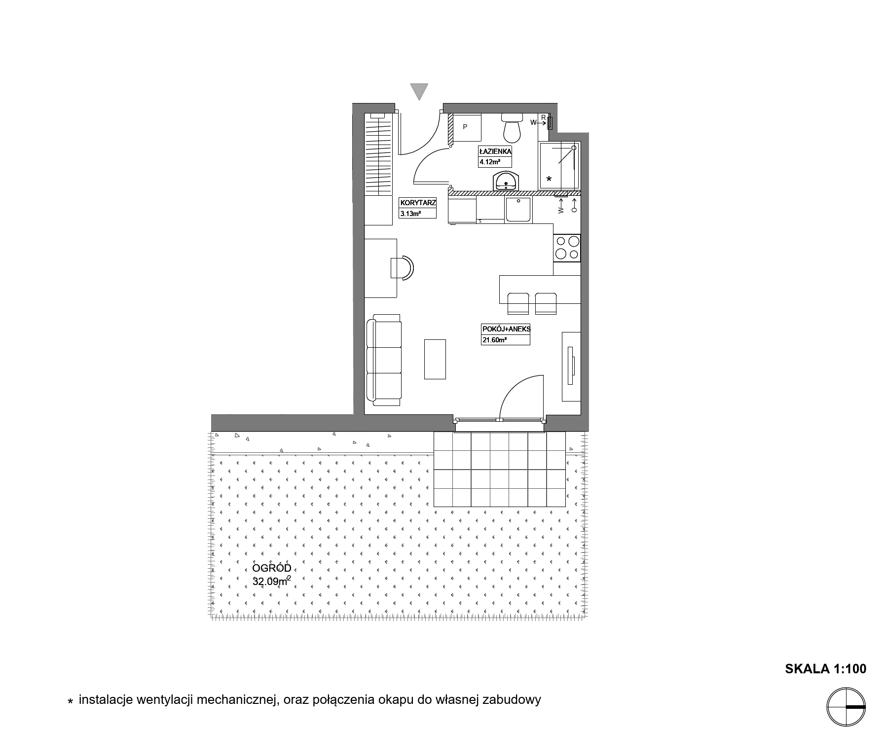 Plan 1 pok. 29m²