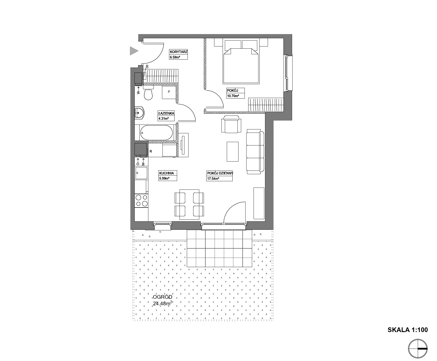 Plan 2 pok. 45m²