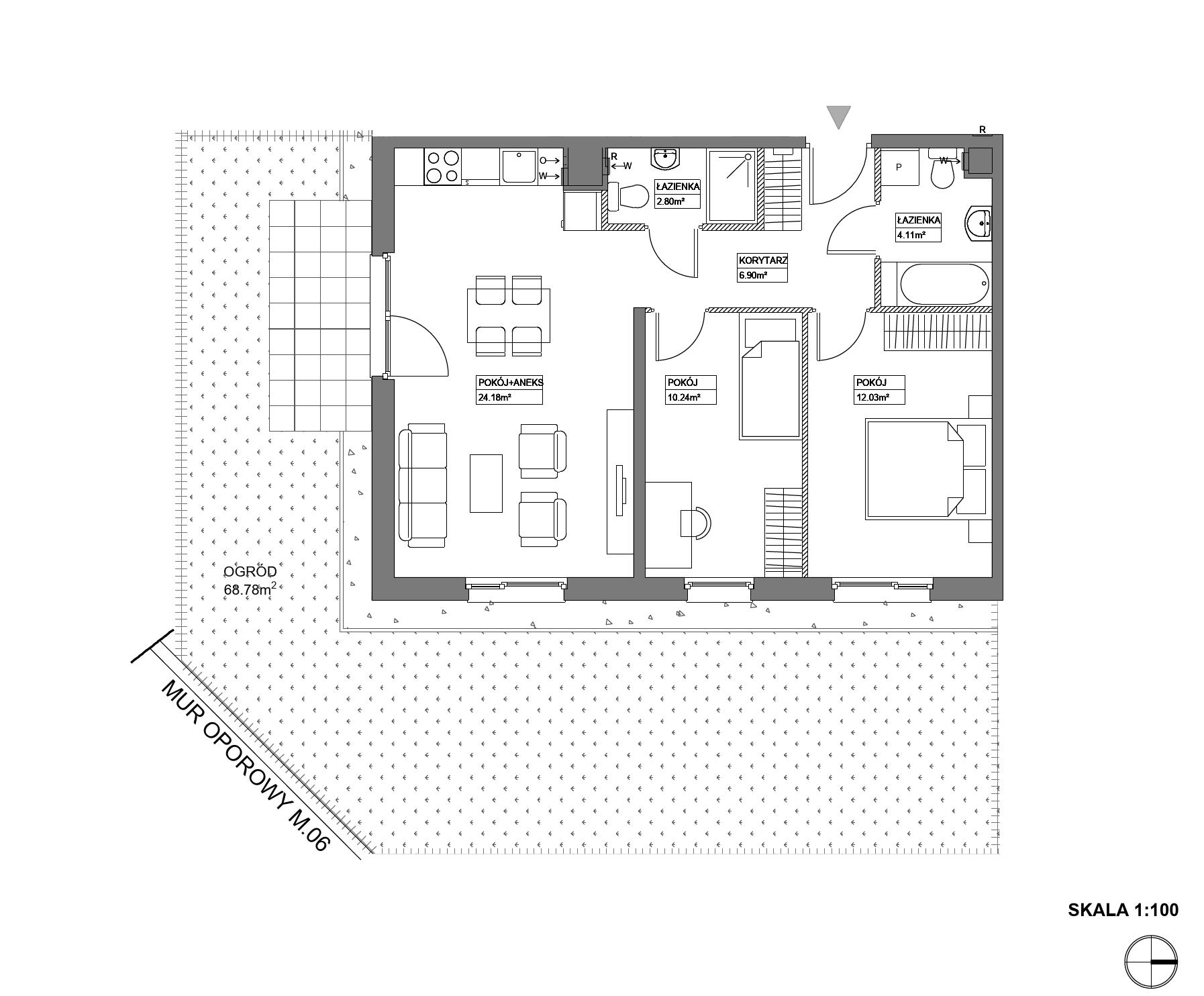 Plan 3 pok. 60m²