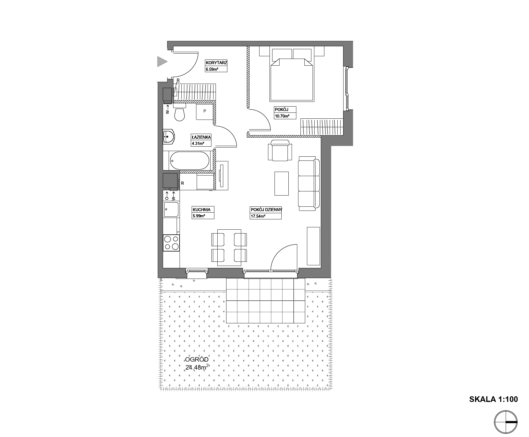 Plan 2 pok. 45m²