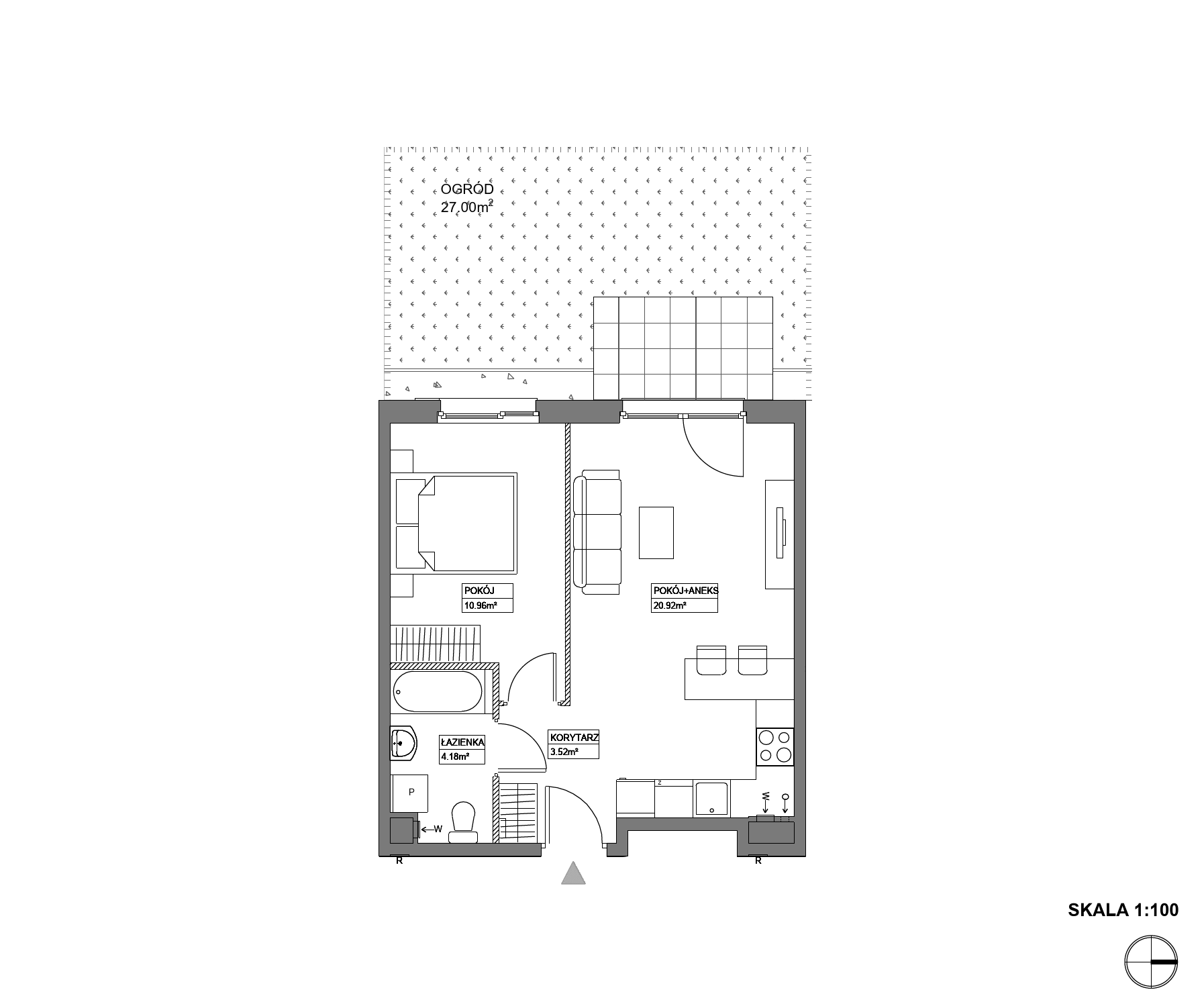 Plan 2 pok. 40m²