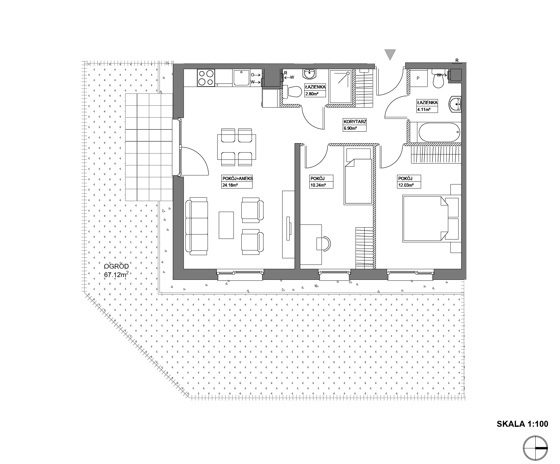 Plan 3 pok. 60m²