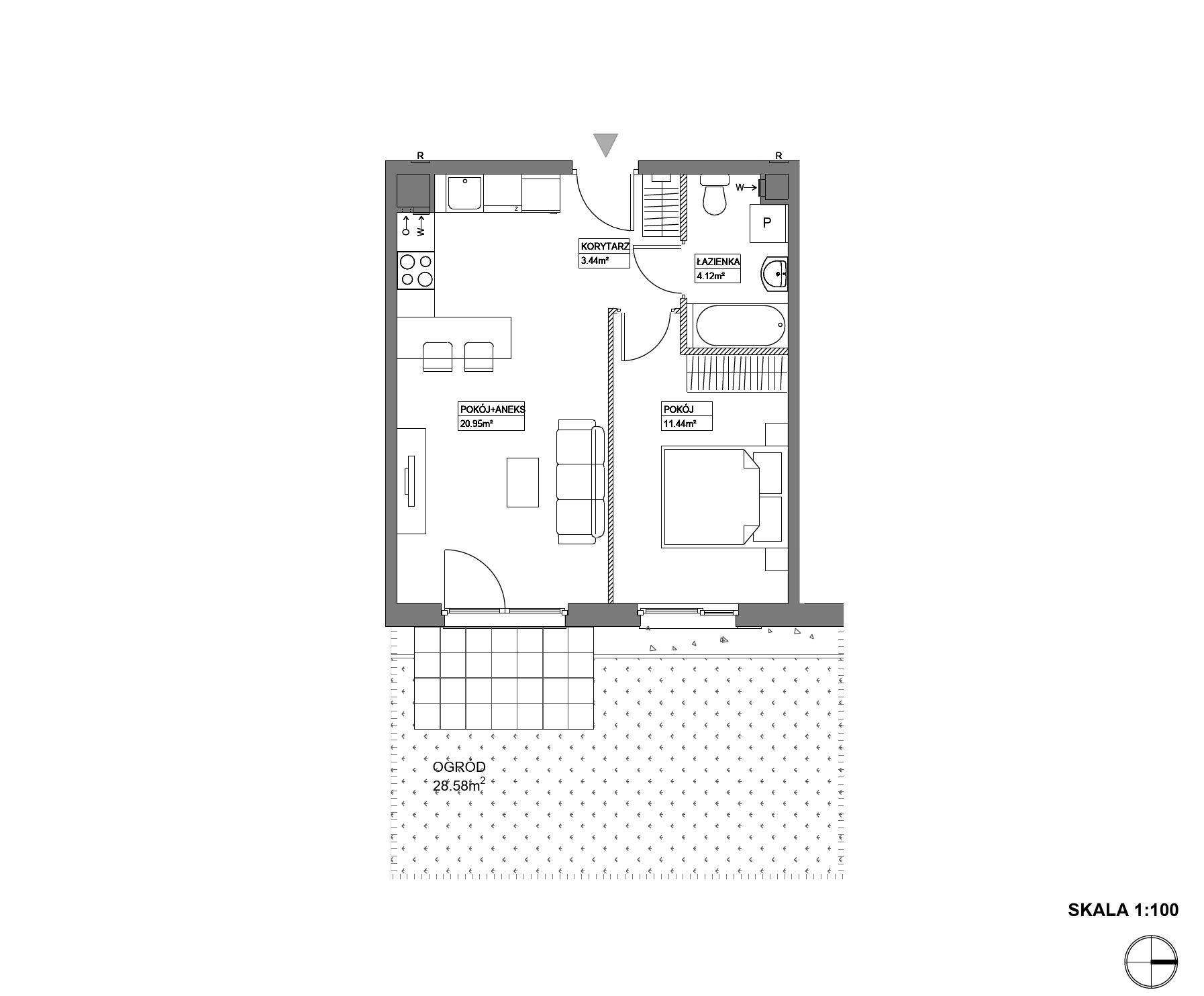 Plan 2 pok. 40m²