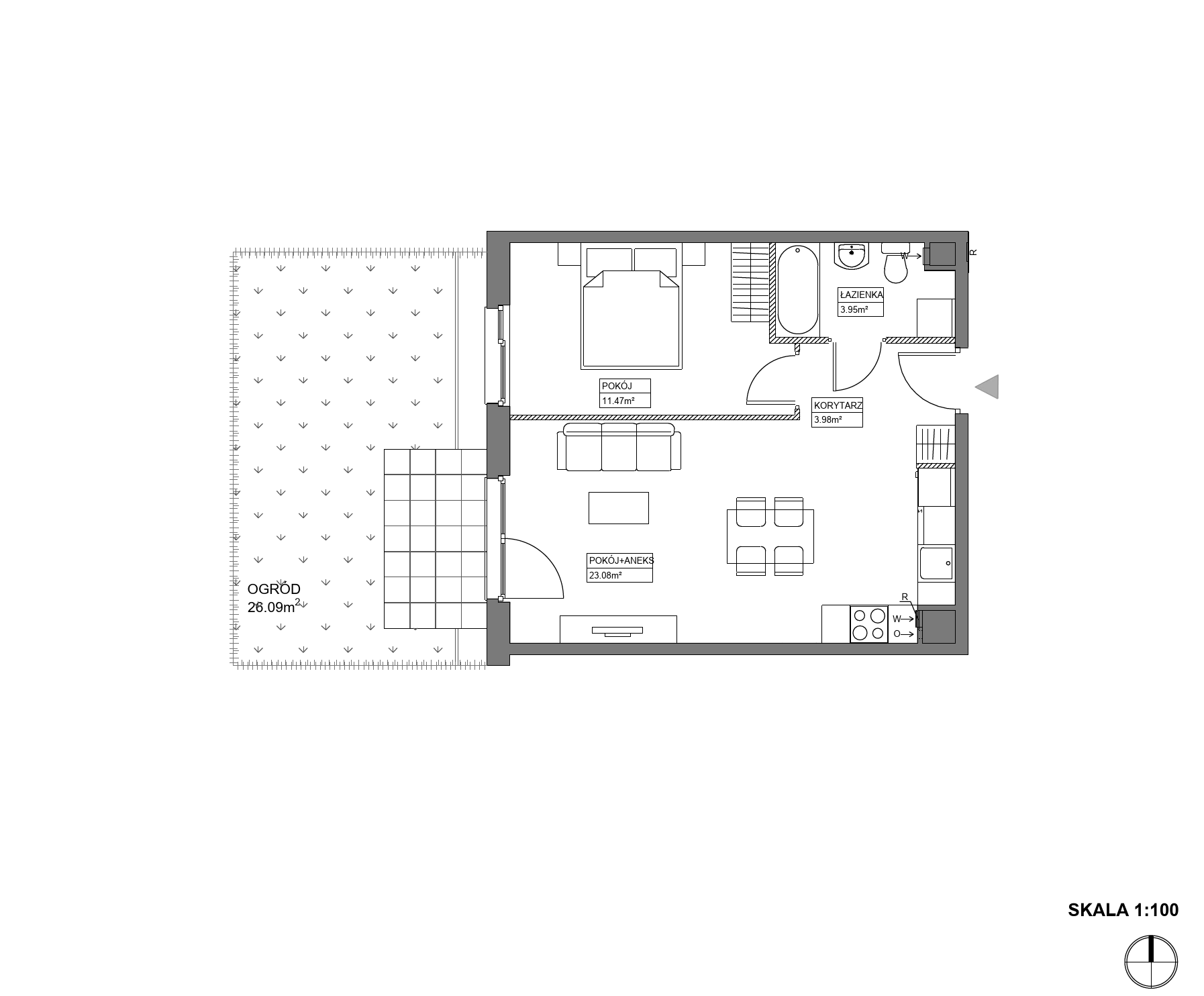 Plan 2 pok. 42m²