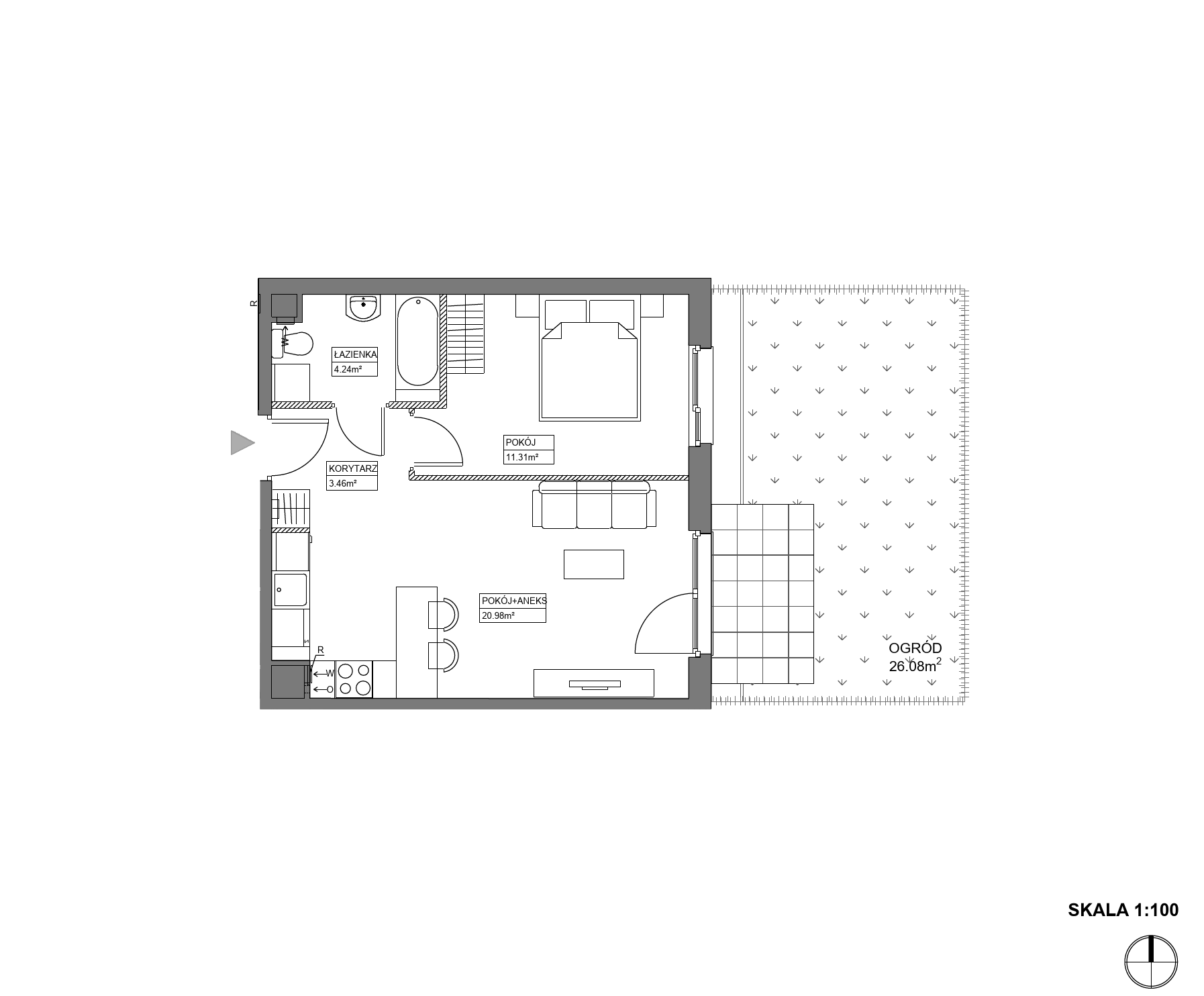 Plan 2 pok. 40m²