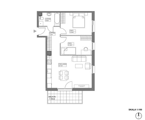 Plan 3 pok. 59m²