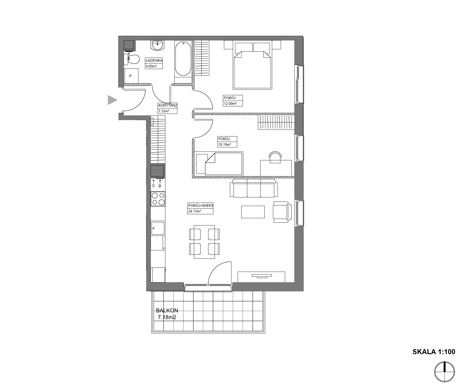 Plan 3 pok. 59m²