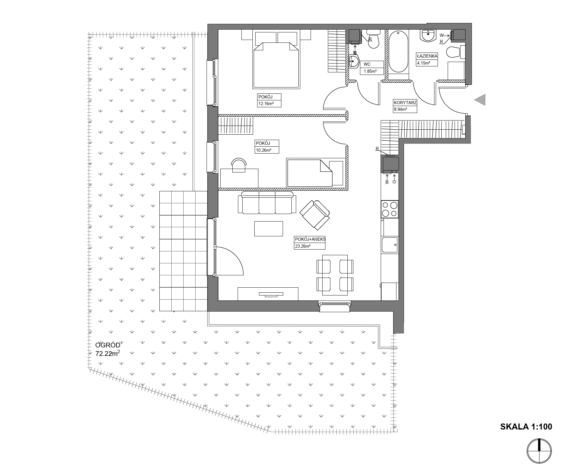 Plan 3 pok. 61m²