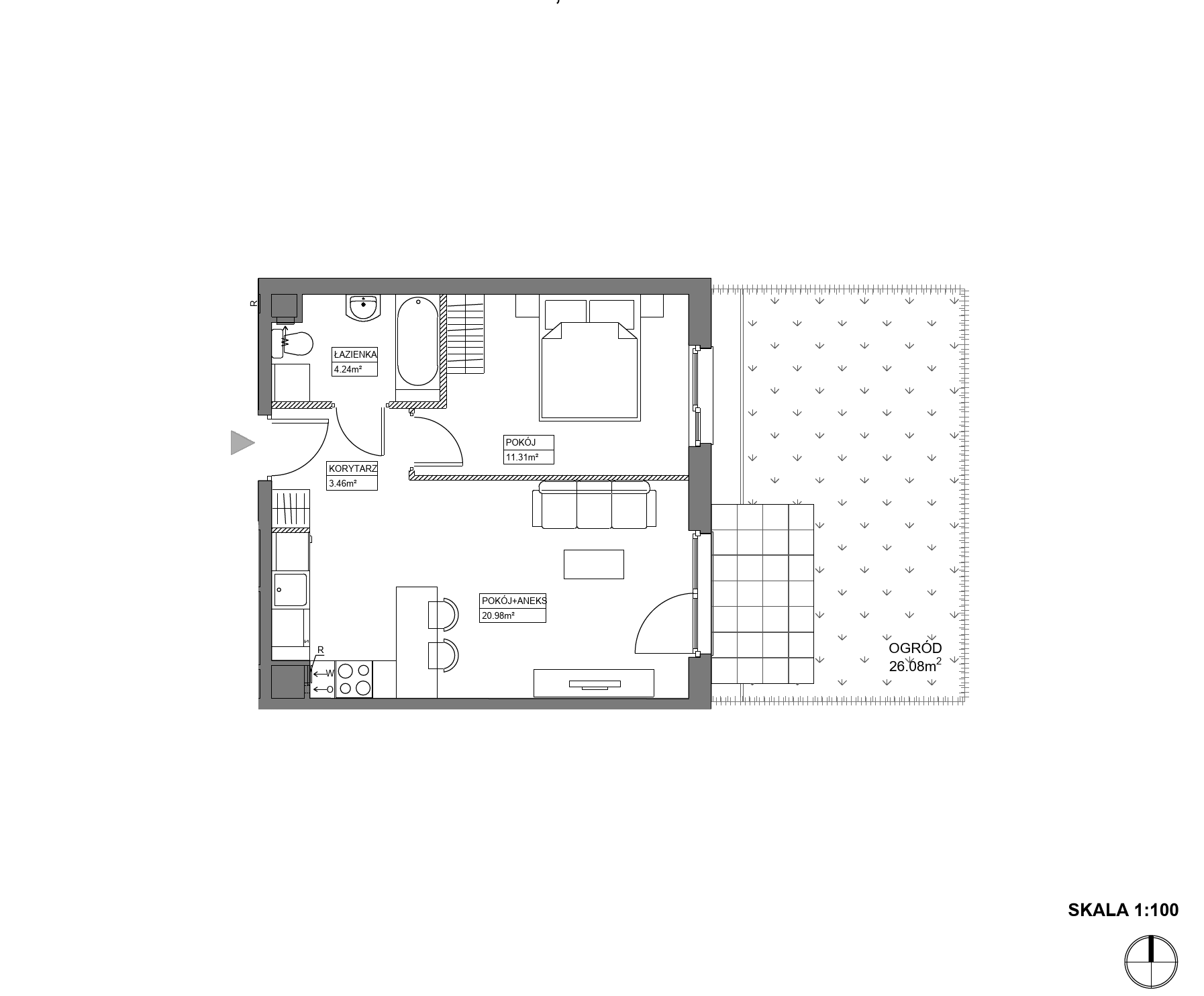 Plan 2 pok. 40m²