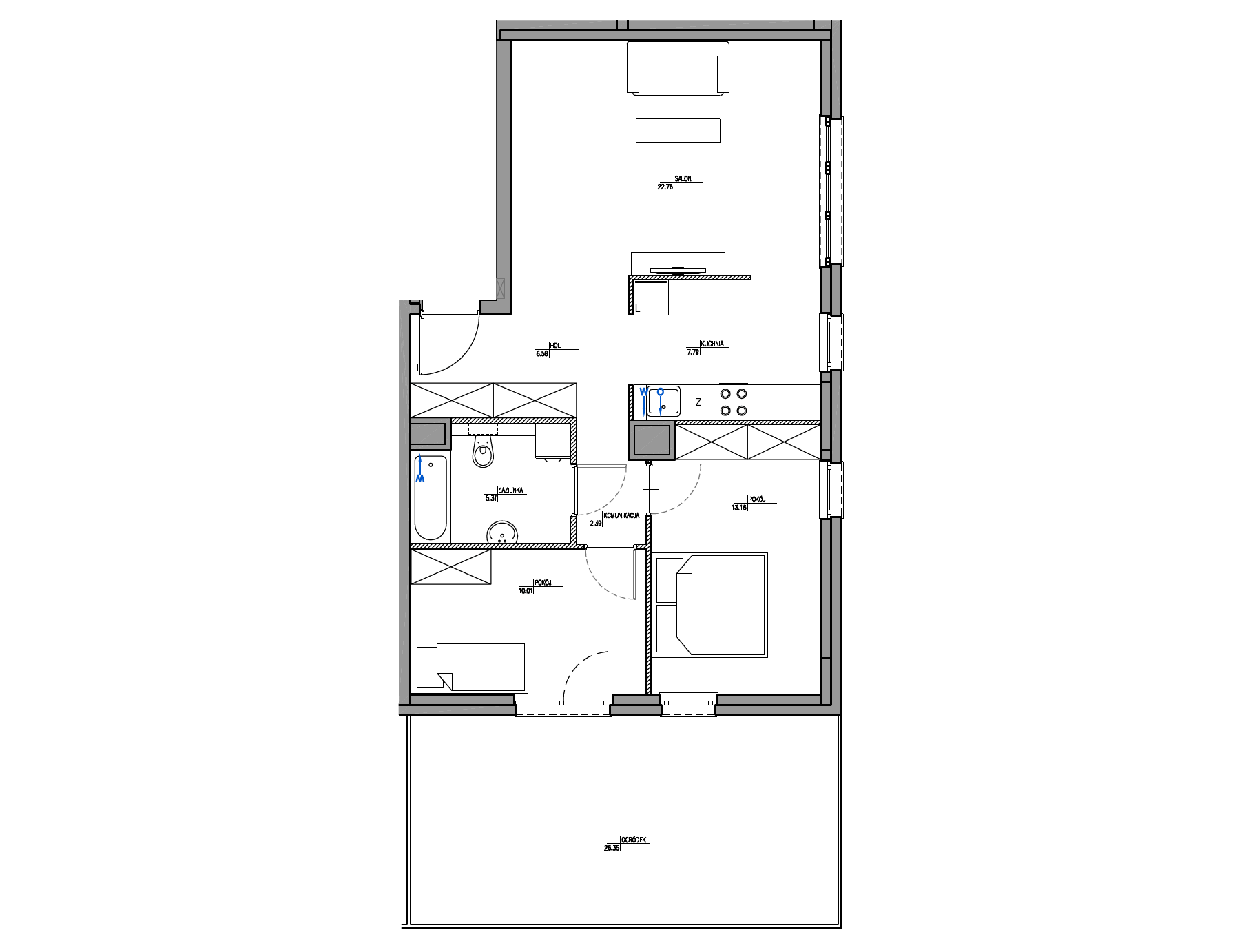 Plan 3 pok. 68m²