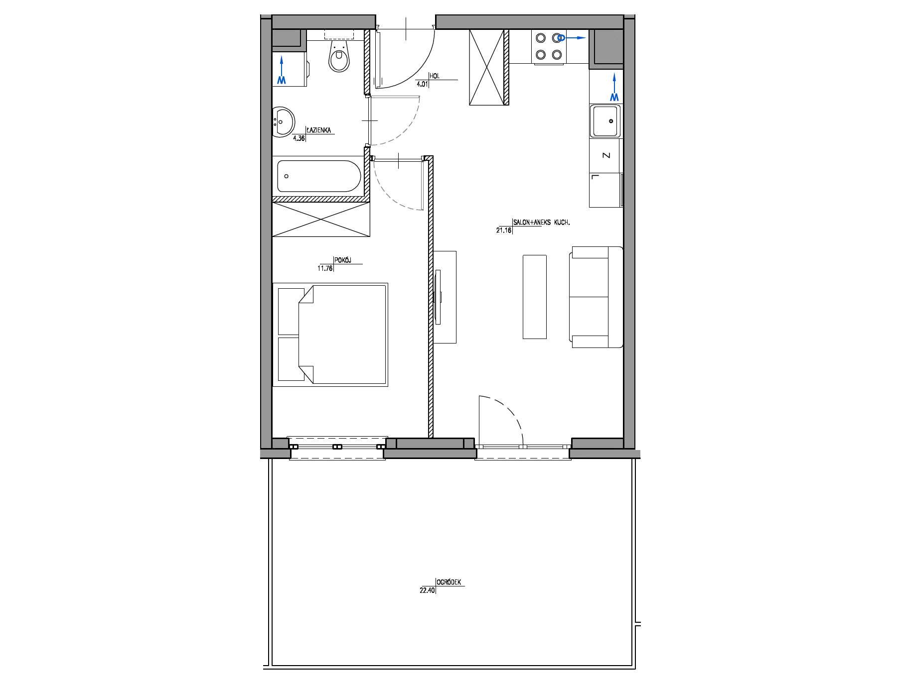 Plan 2 pok. 41m²