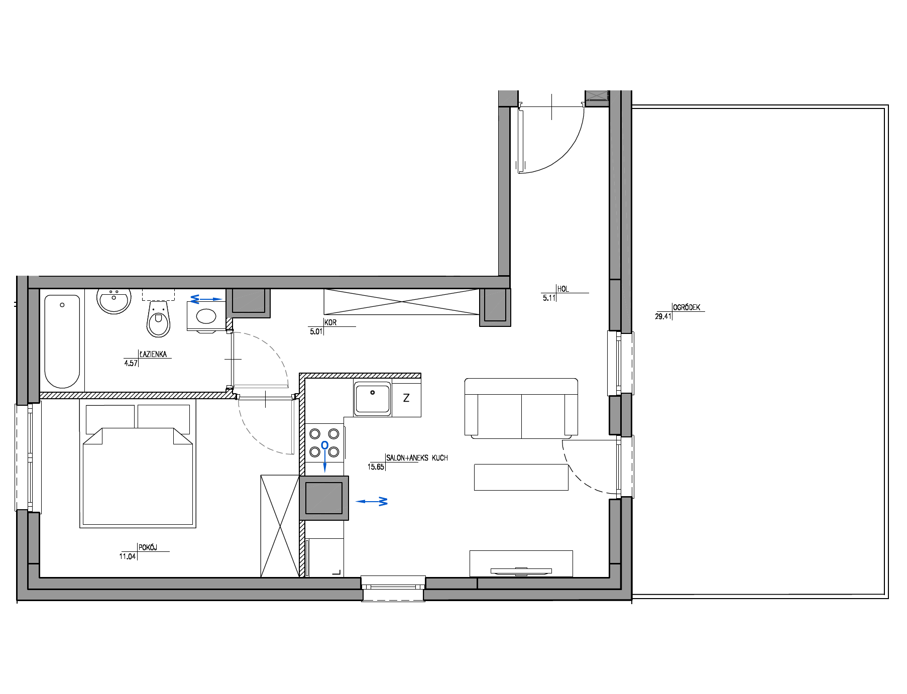 Plan 2 pok. 41m²