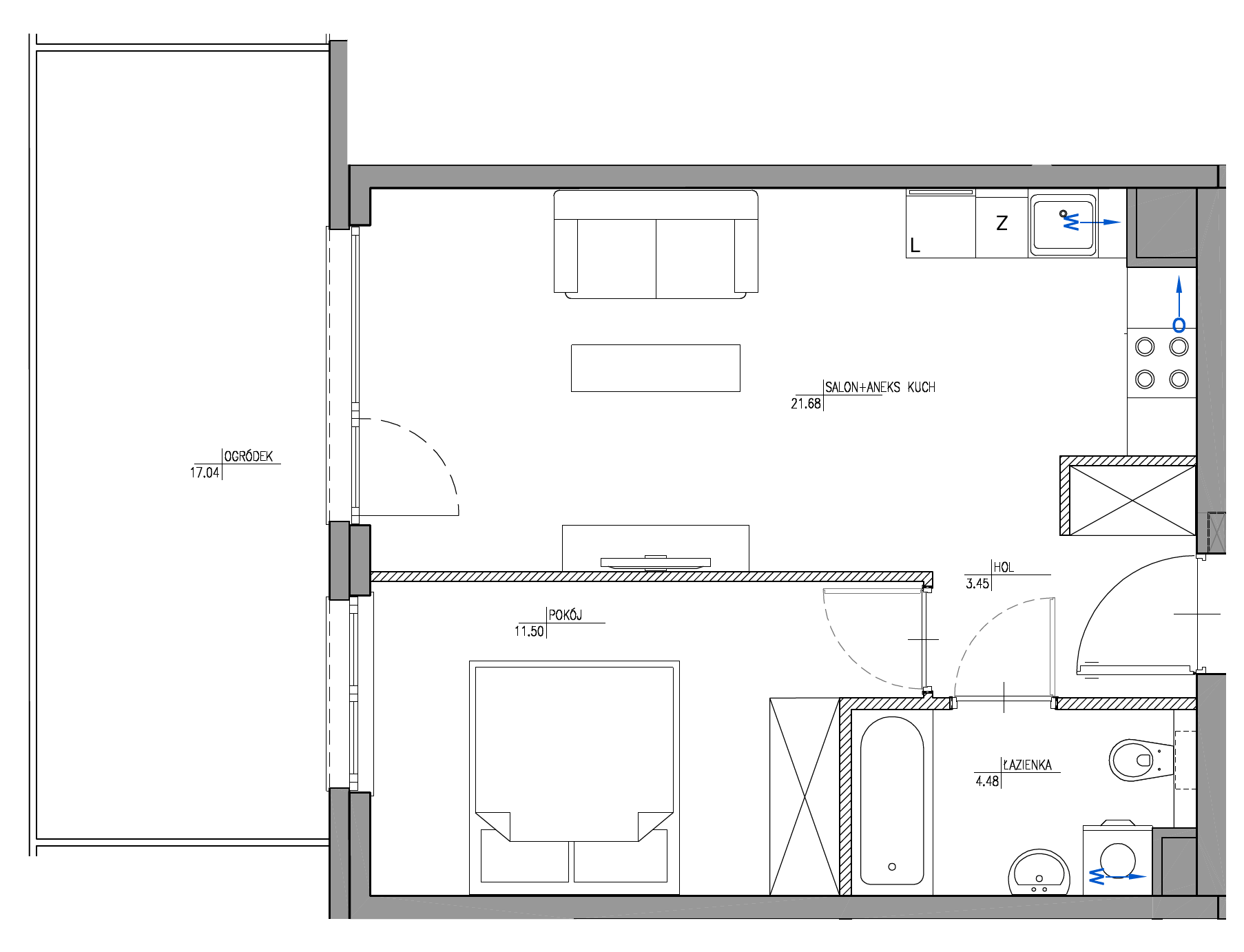 Plan 2 pok. 41m²