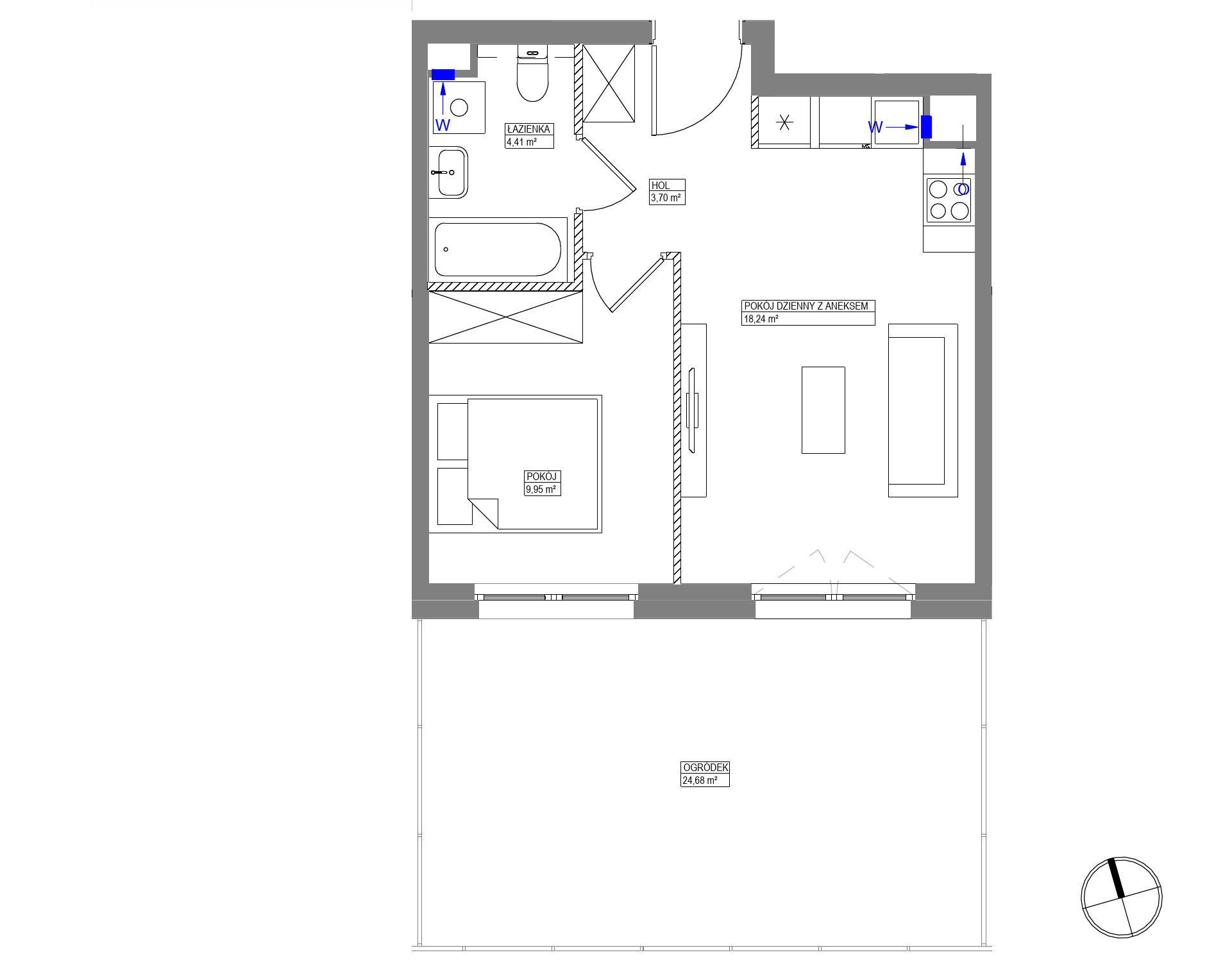 Plan 2 pok. 36m²