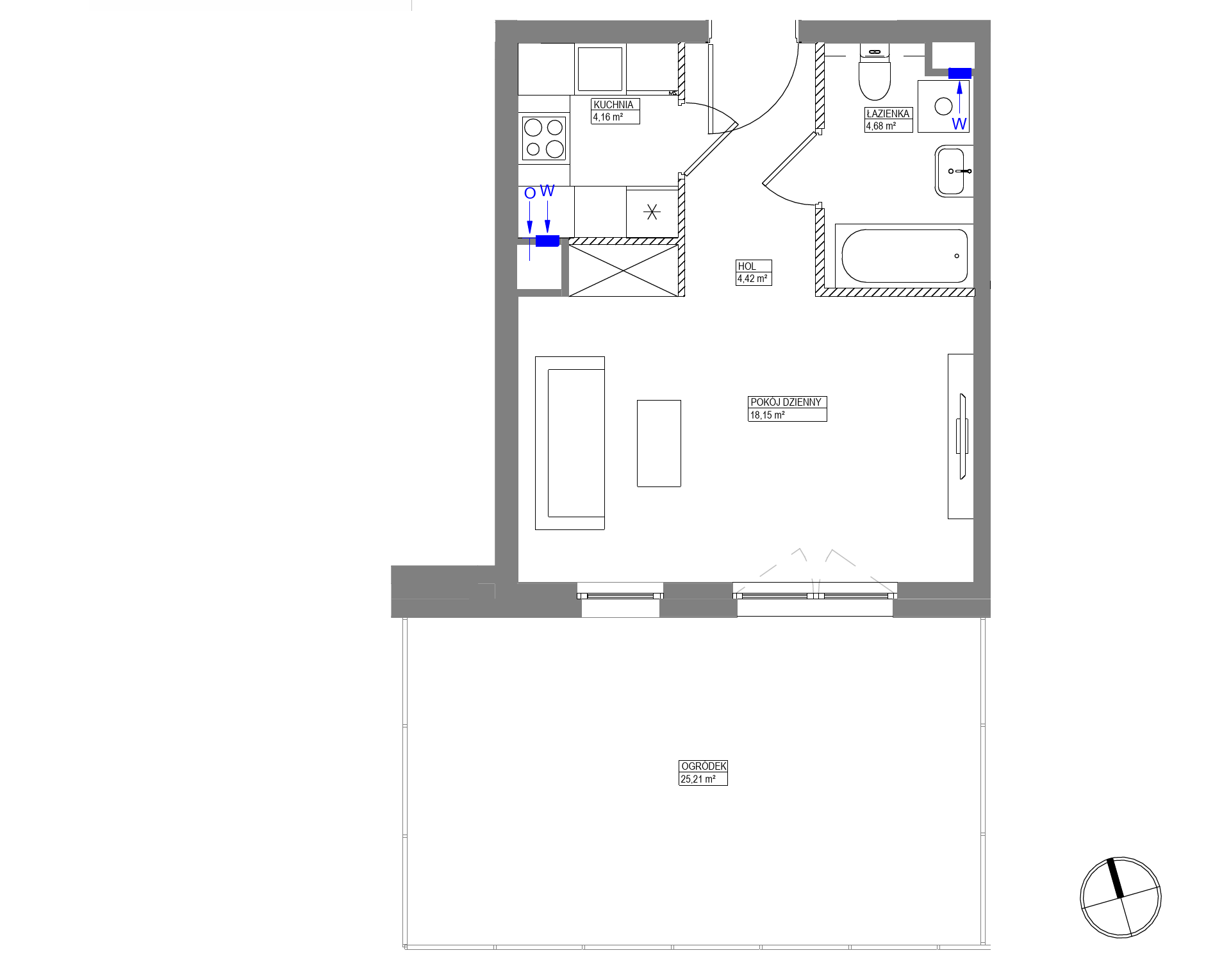 Plan 1 pok. 31m²