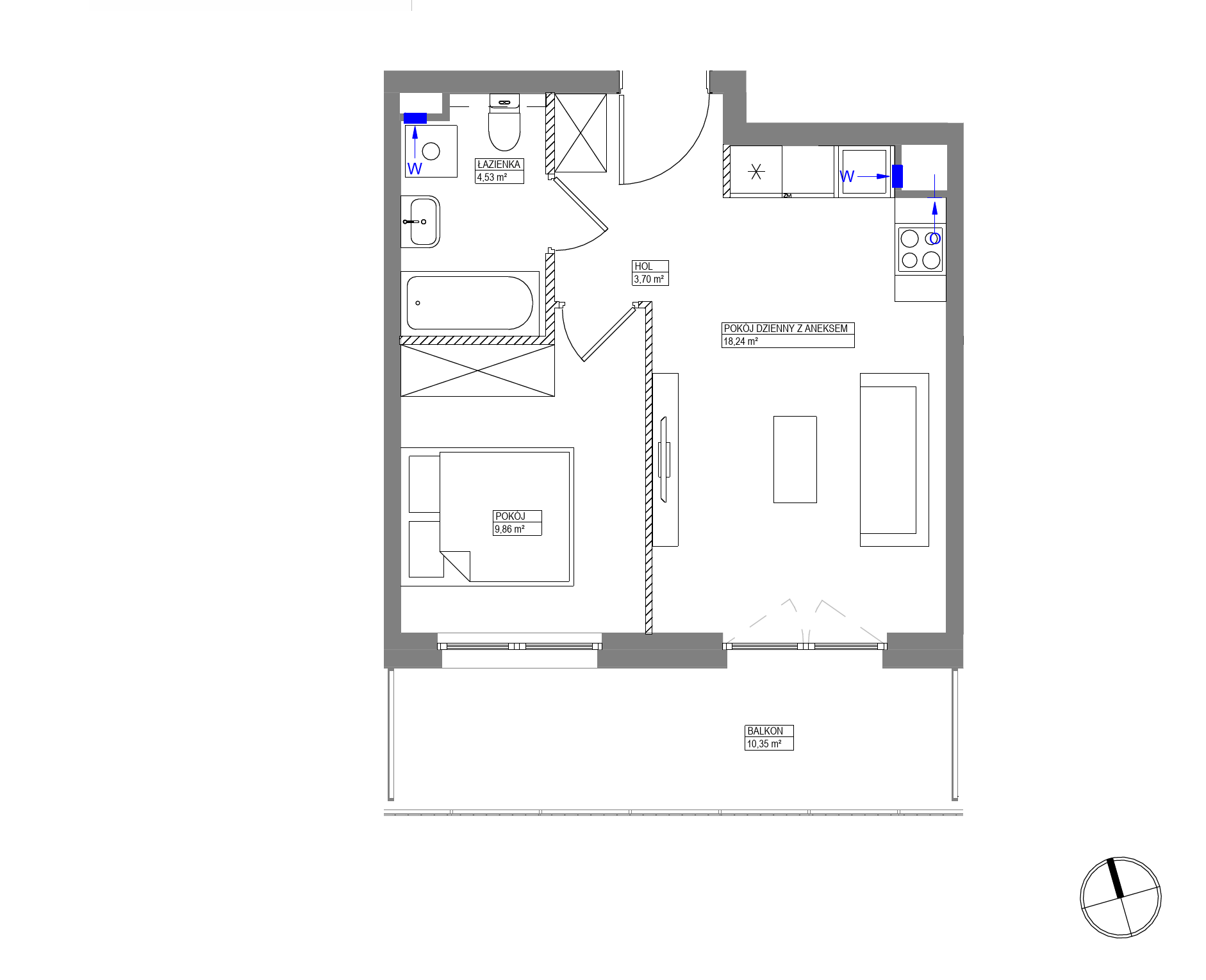 Plan 2 pok. 36m²