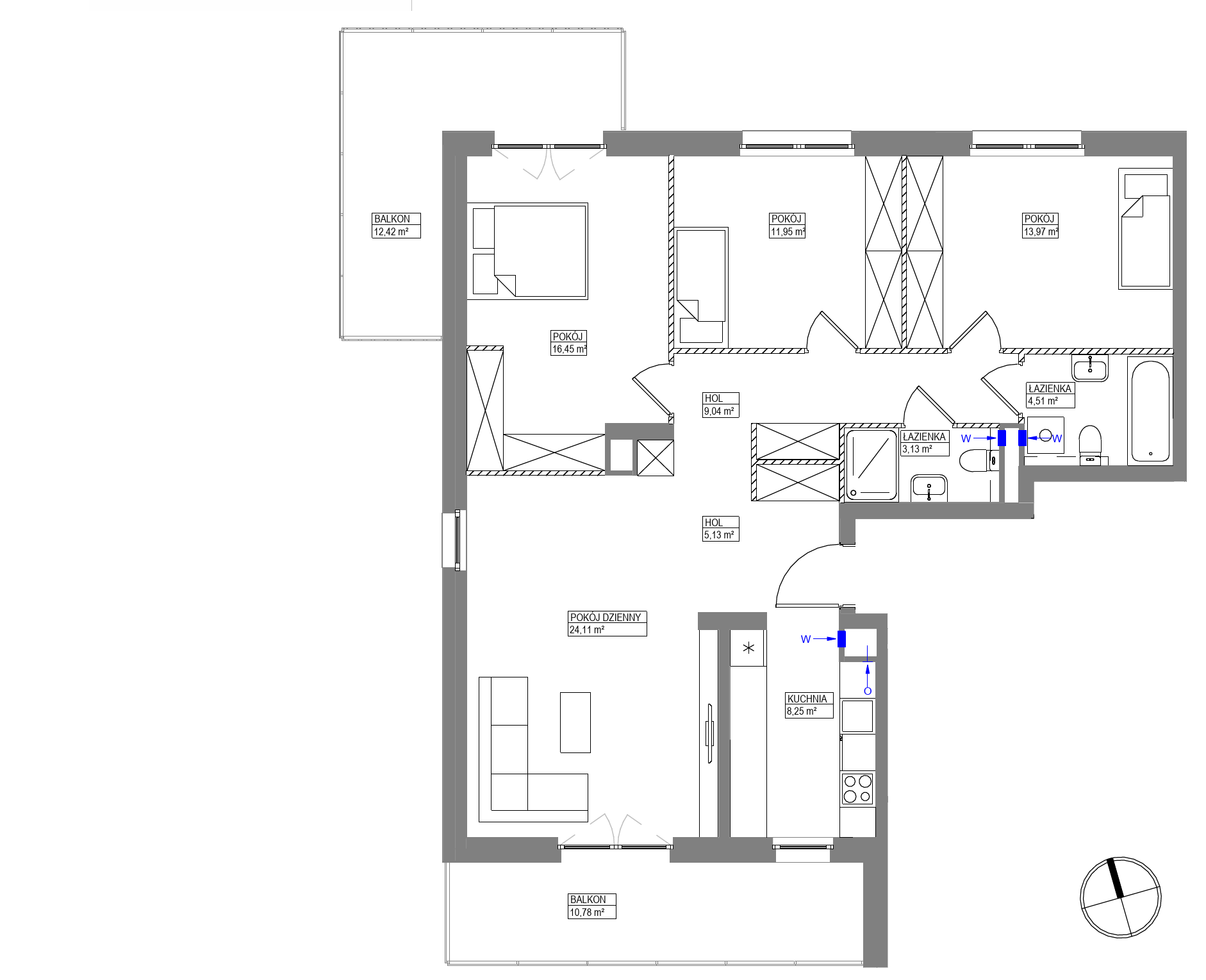 Plan 4 pok. 97m²