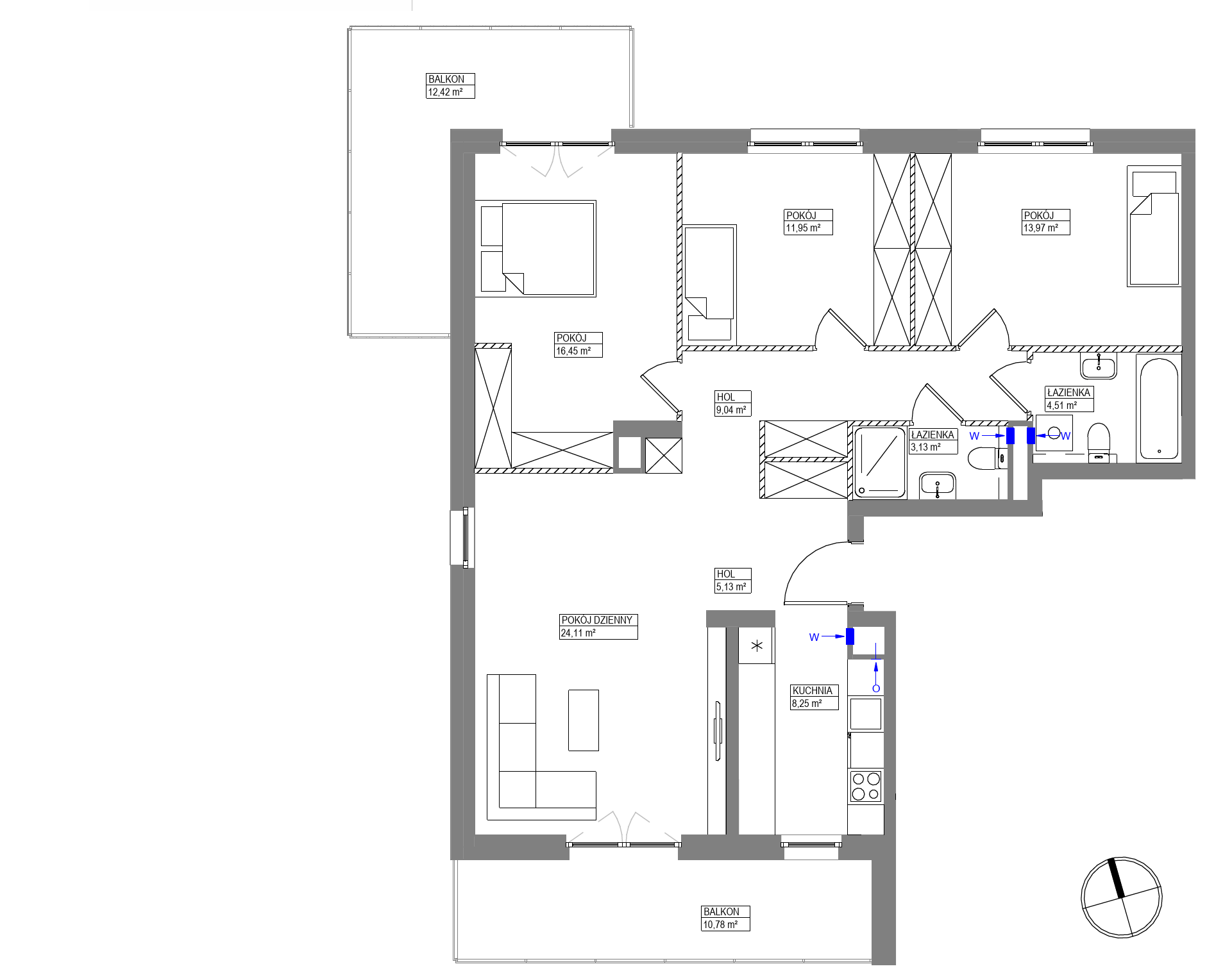Plan 4 pok. 97m²