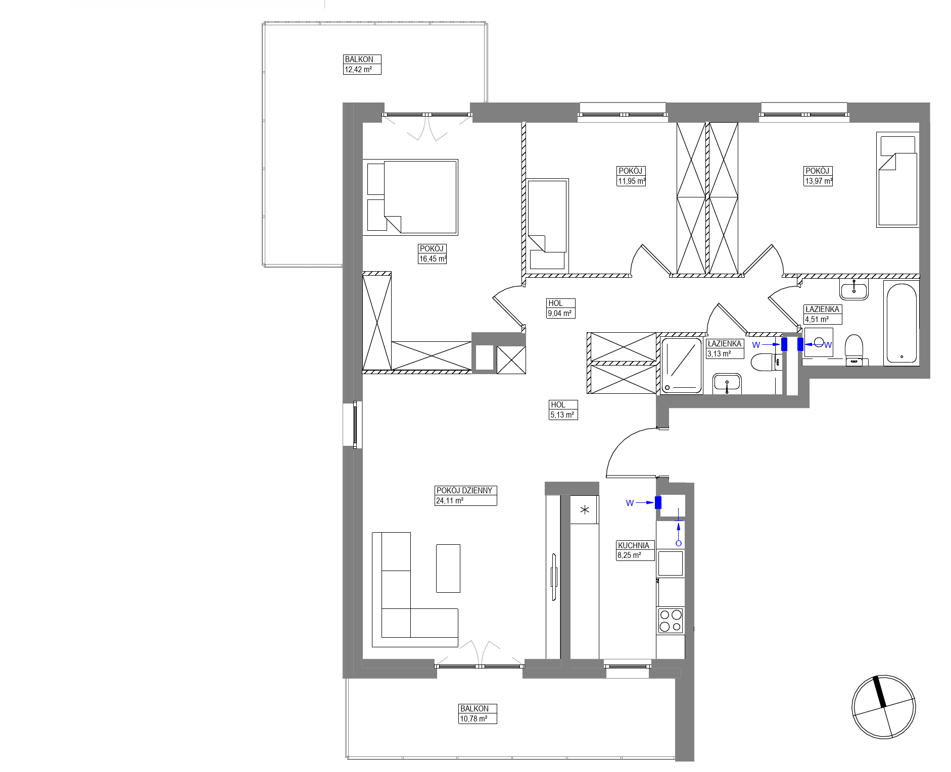 Plan 4 pok. 97m²