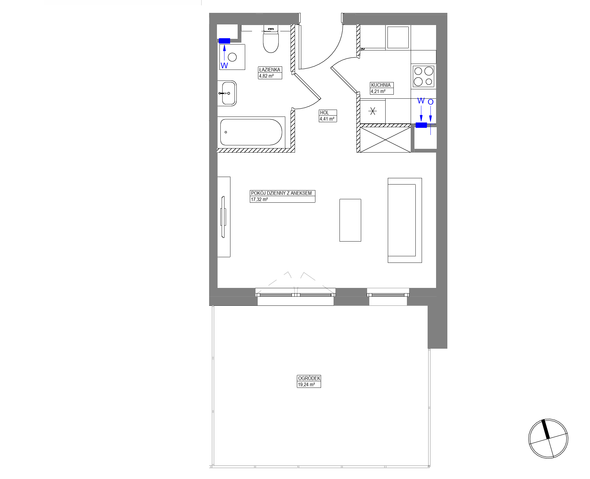 Plan 1 pok. 31m²