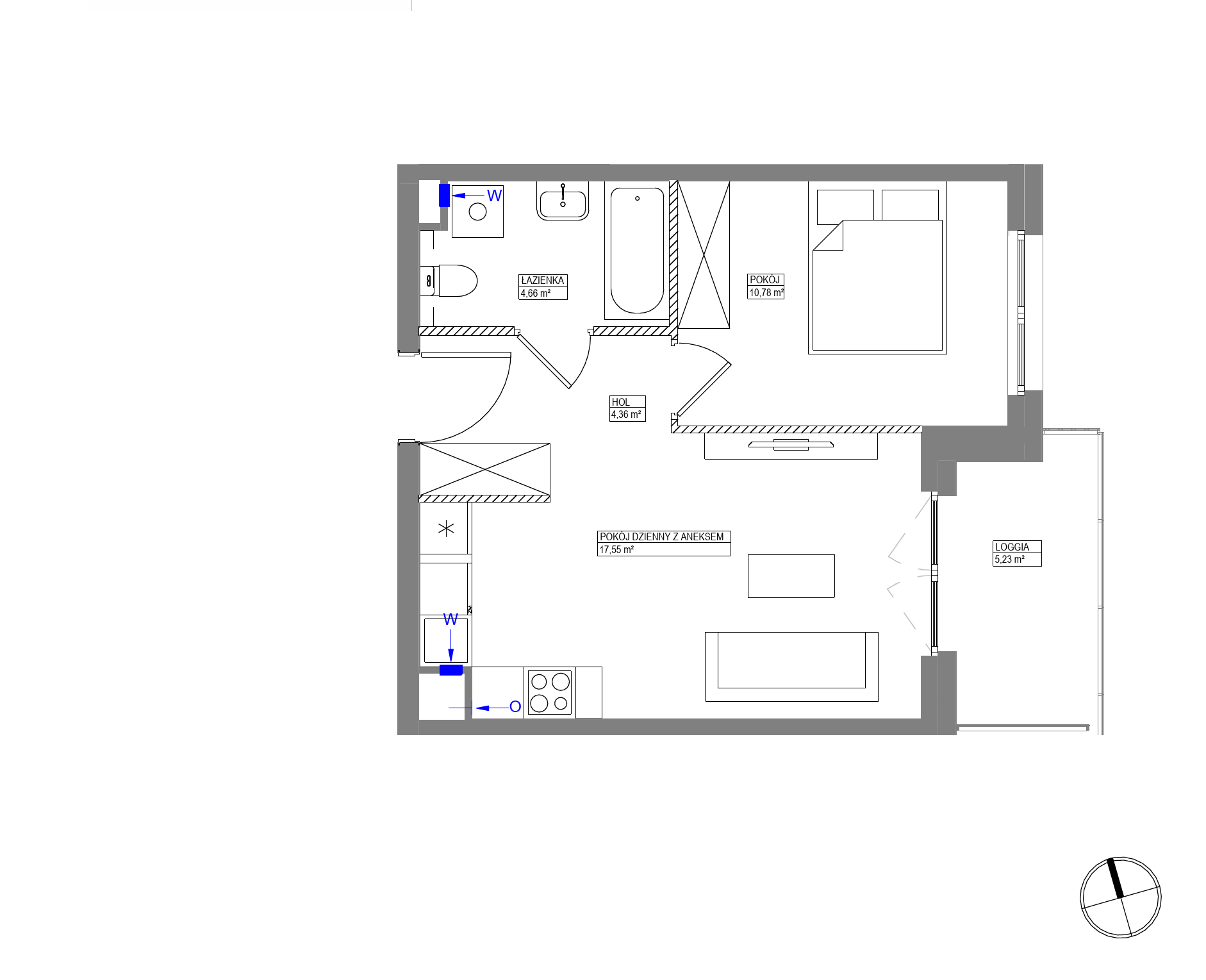 Plan 2 pok. 37m²