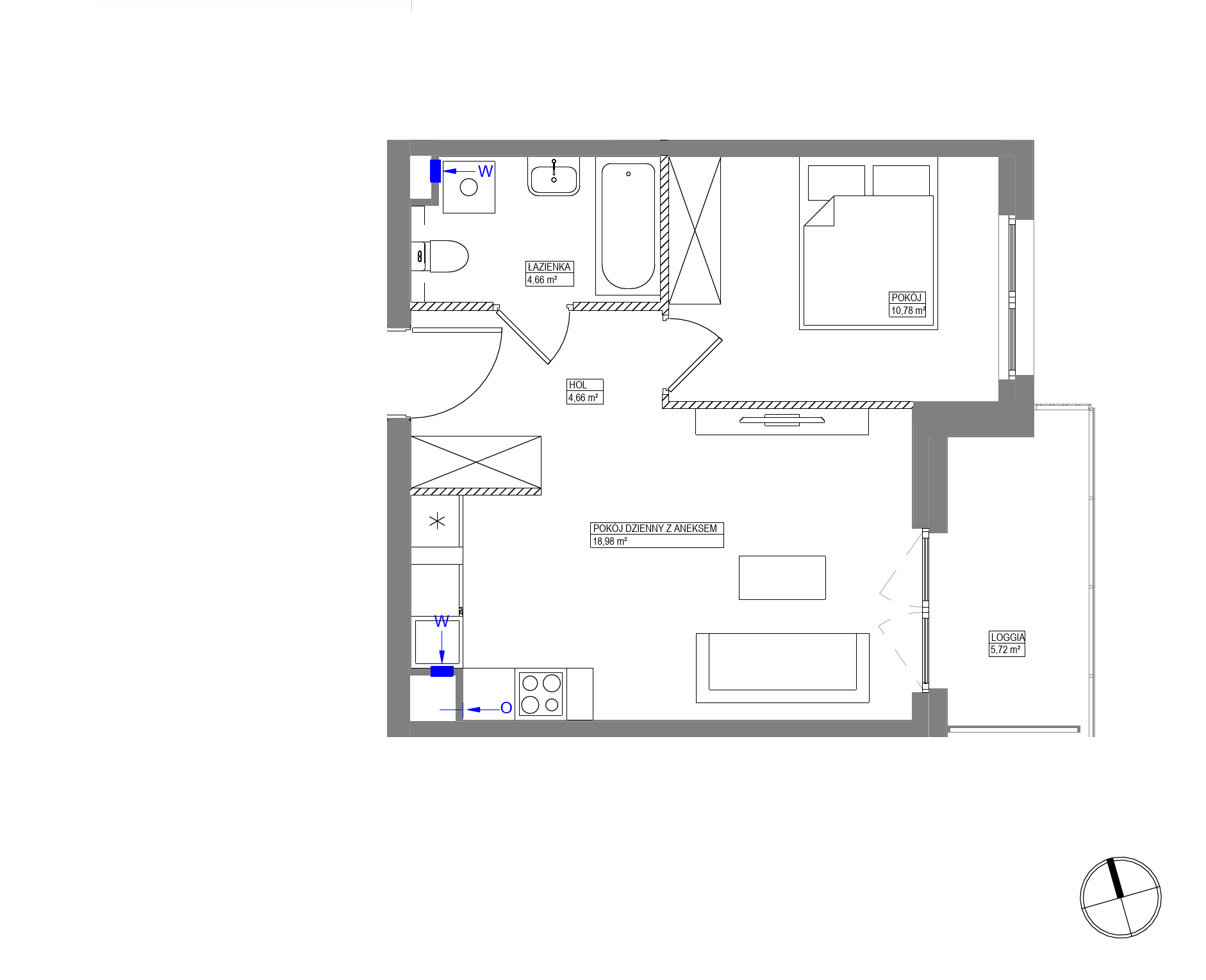 Plan 2 pok. 39m²