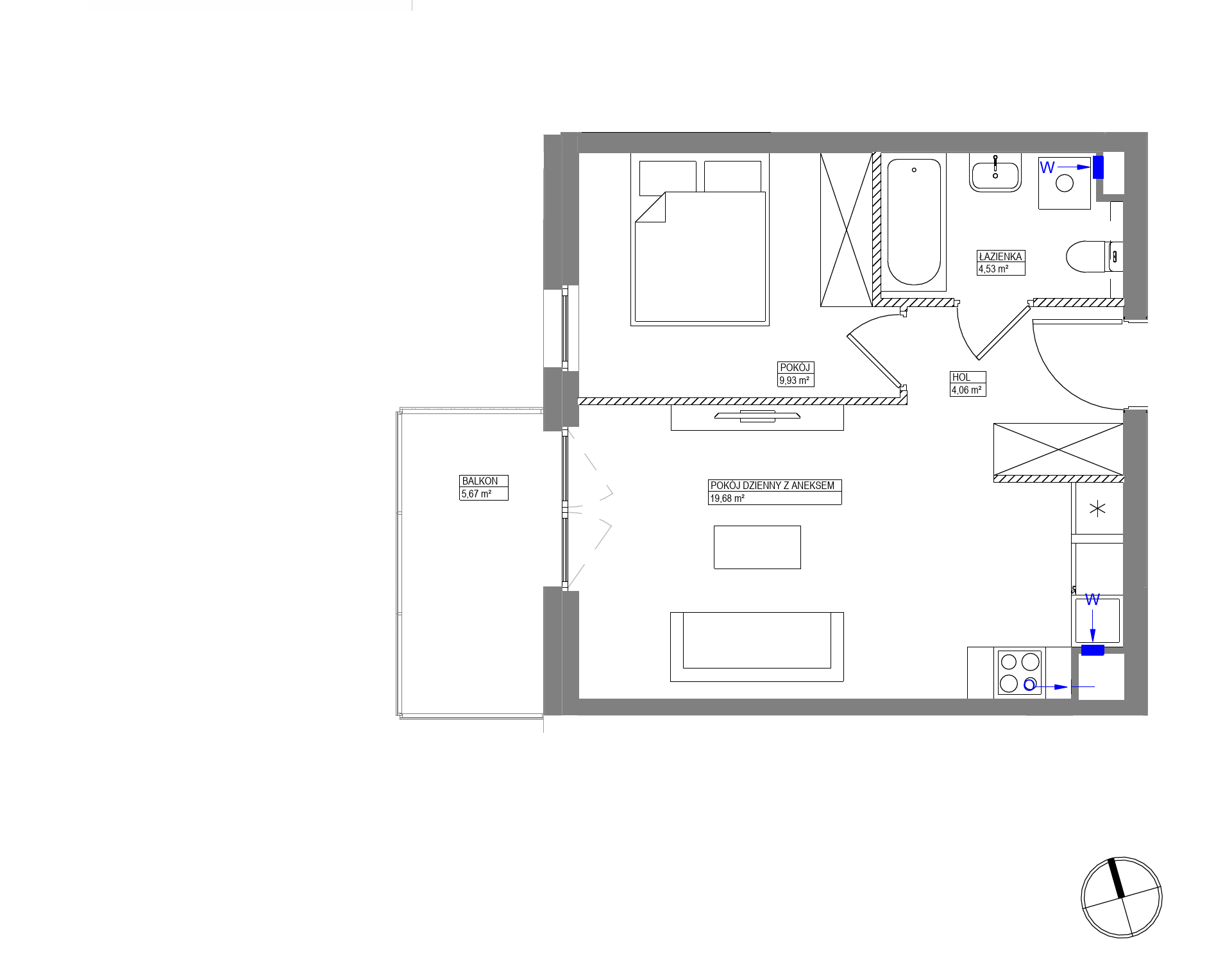 Plan 2 pok. 38m²