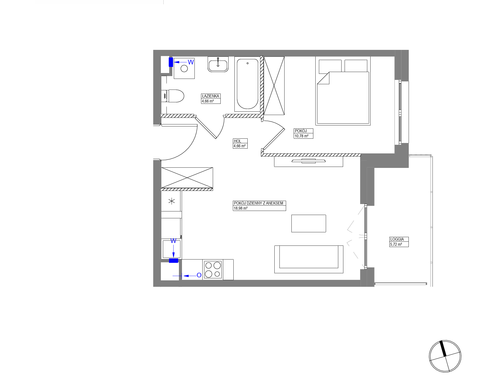Plan 2 pok. 39m²