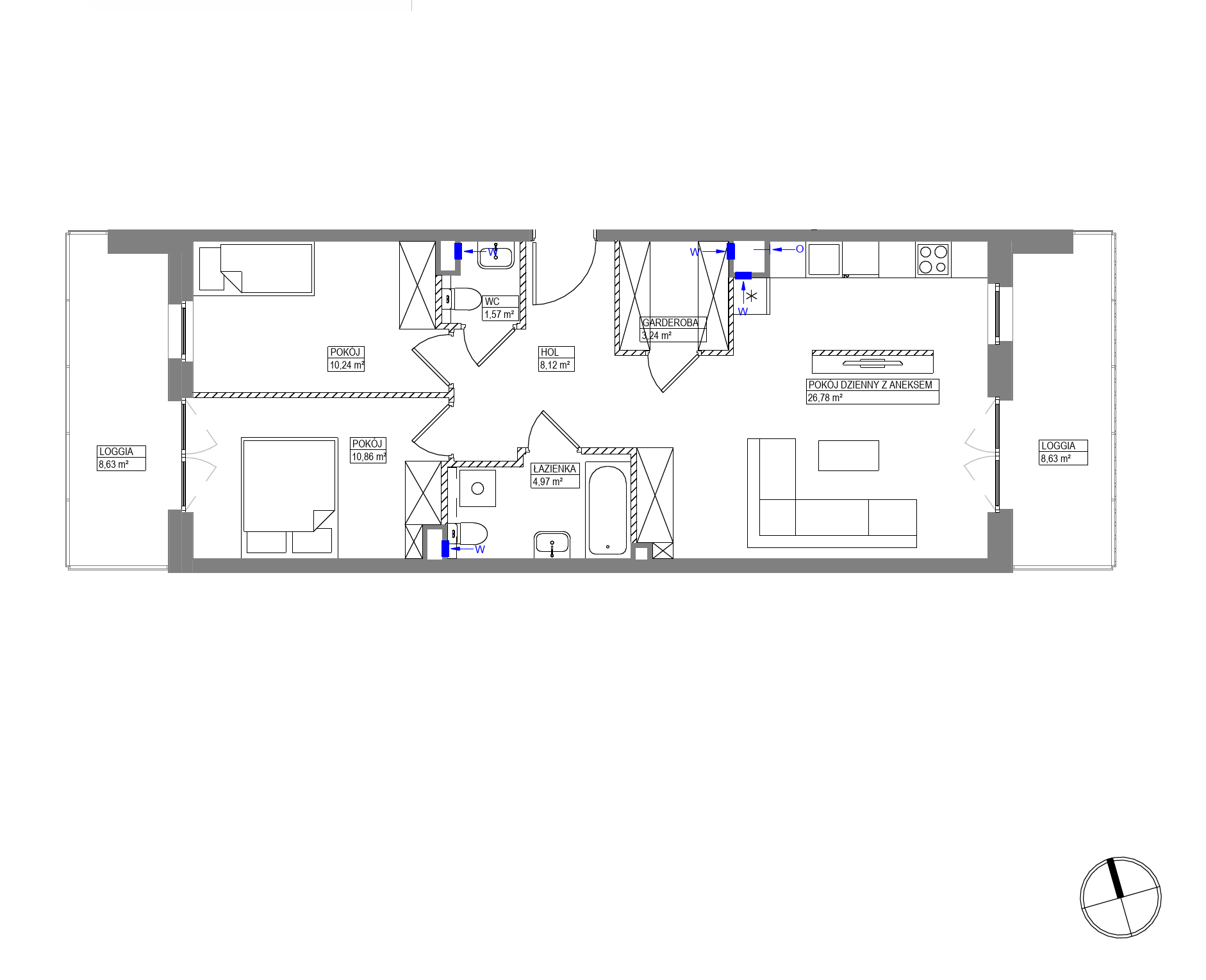 Plan 3 pok. 66m²