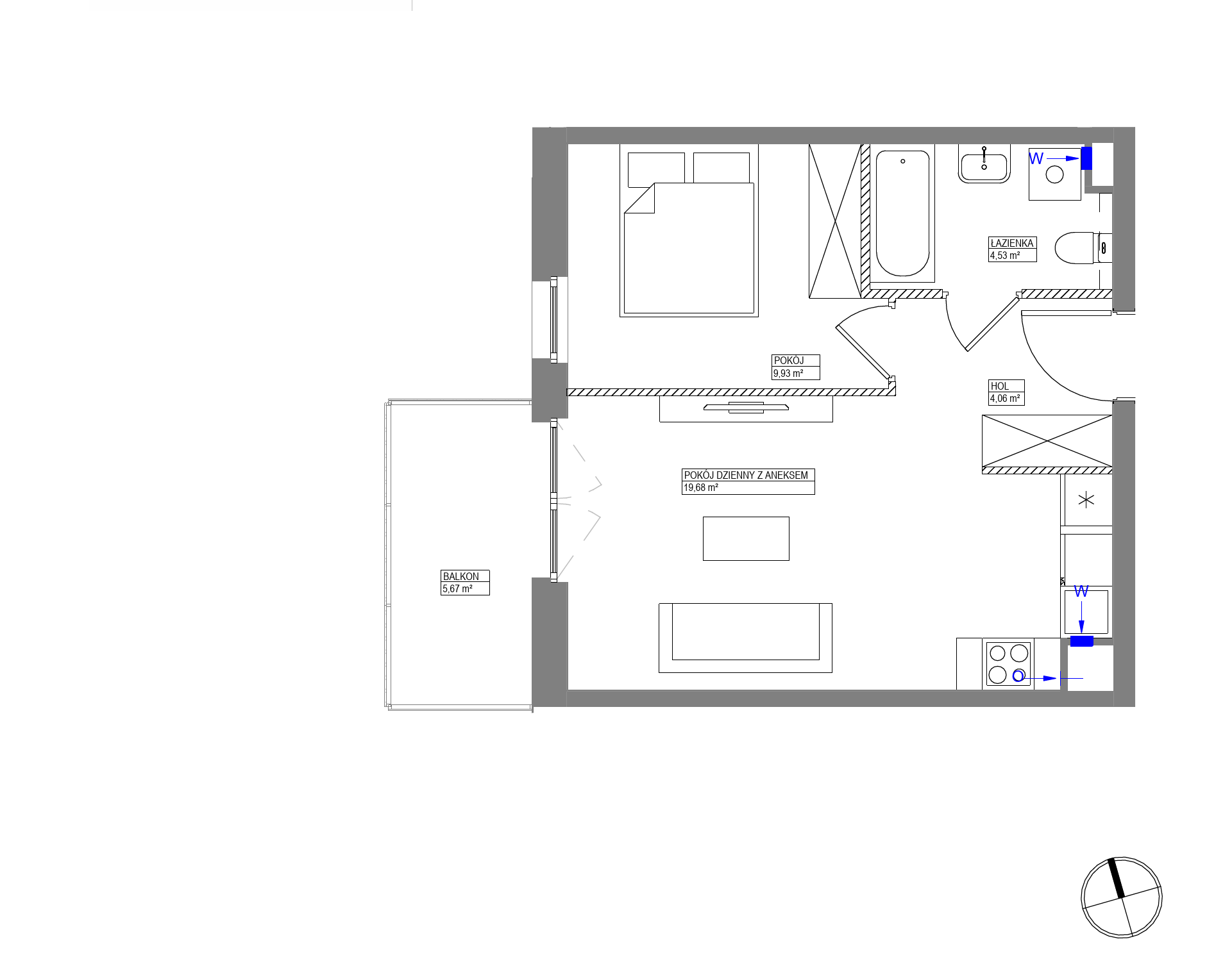 Plan 2 pok. 38m²