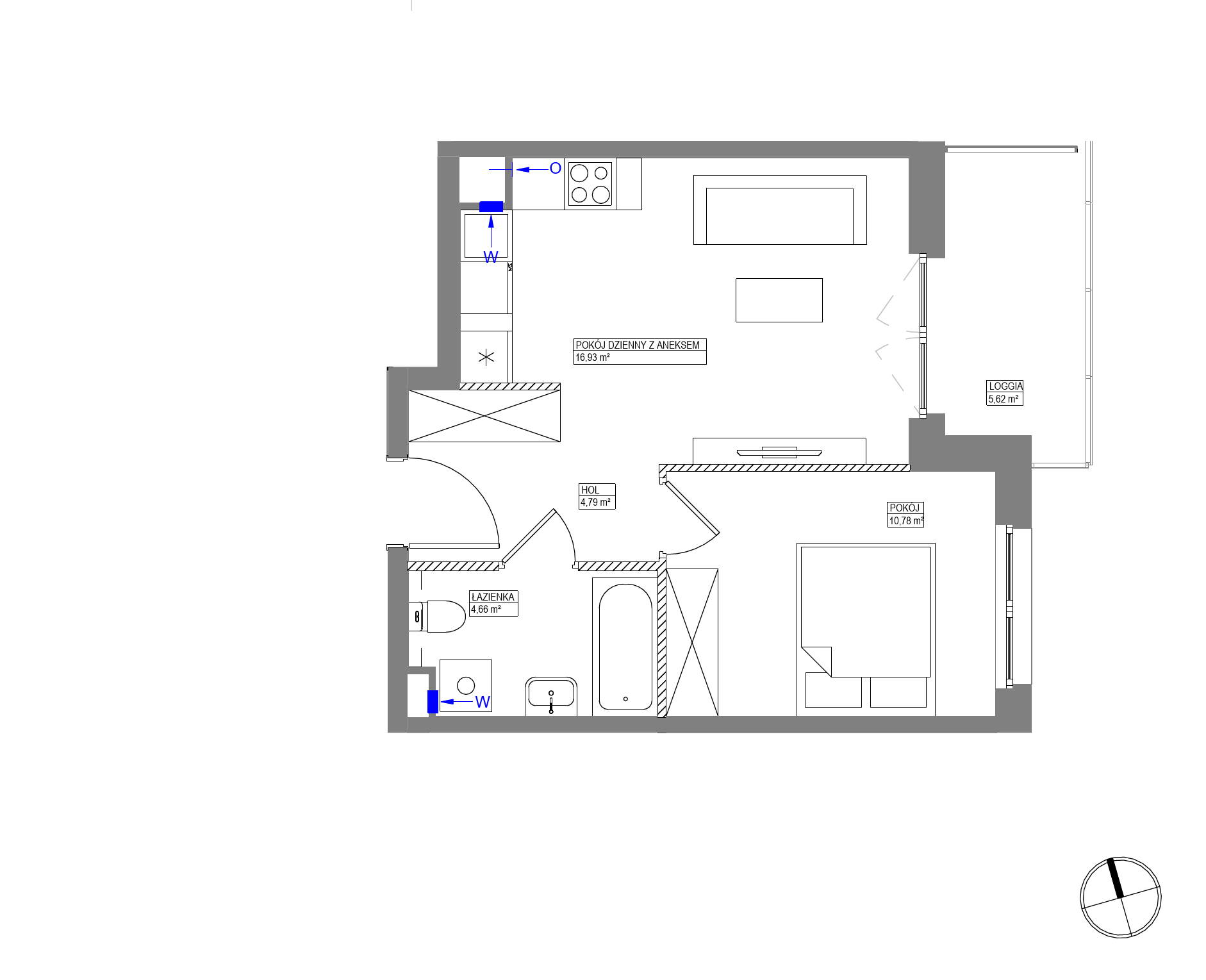 Plan 2 pok. 37m²