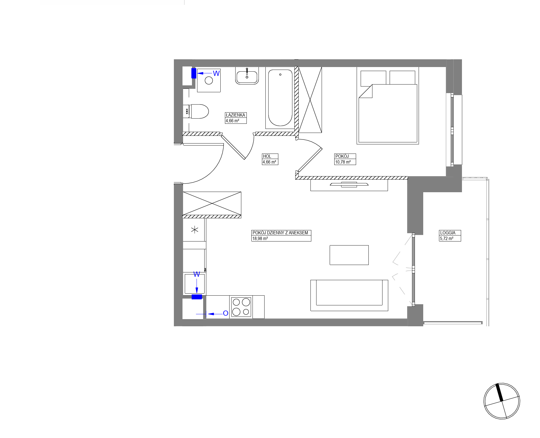 Plan 2 pok. 39m²