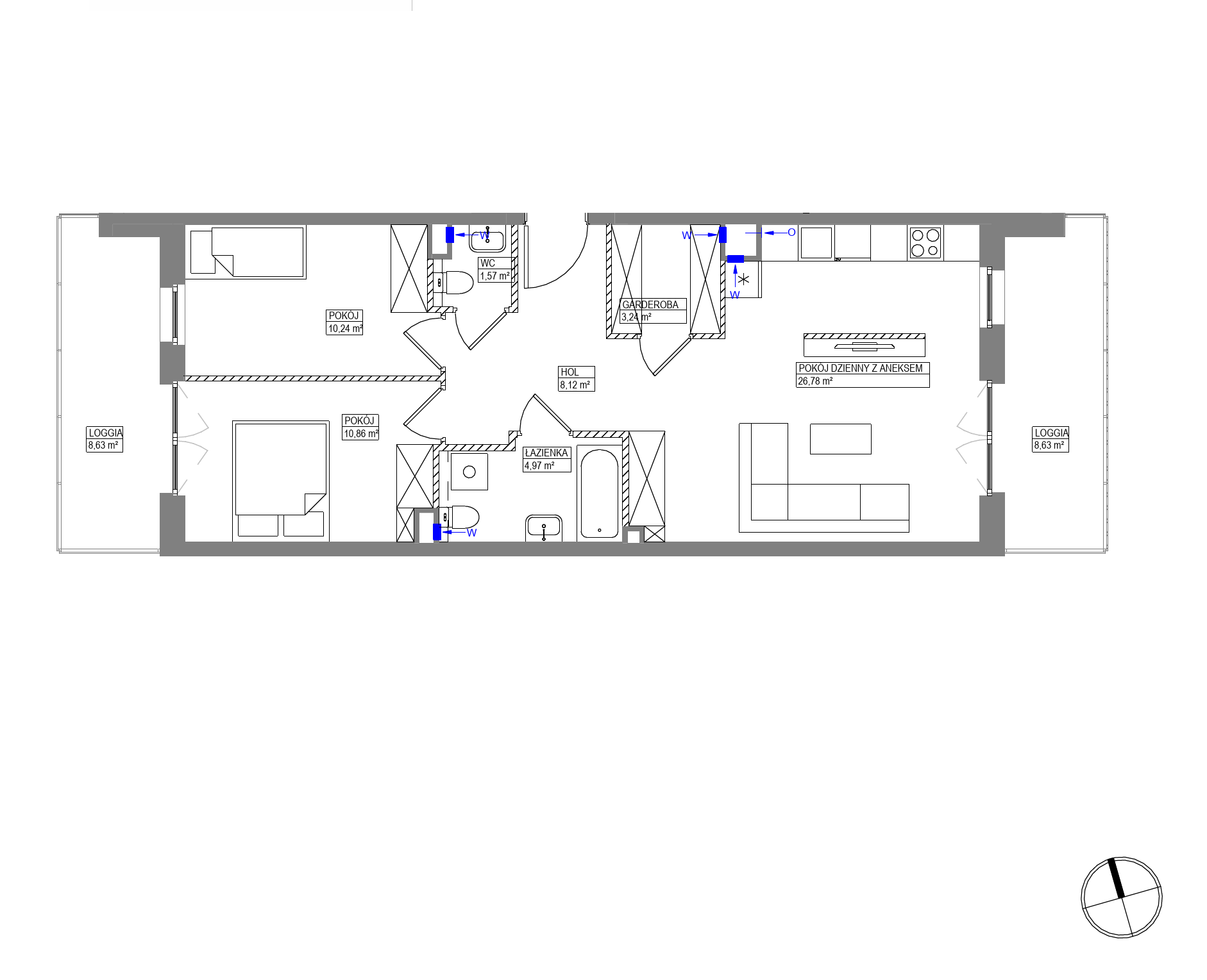 Plan 3 pok. 66m²