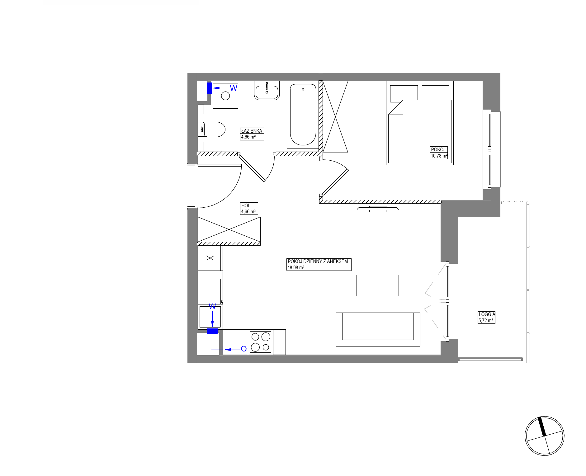 Plan 2 pok. 39m²