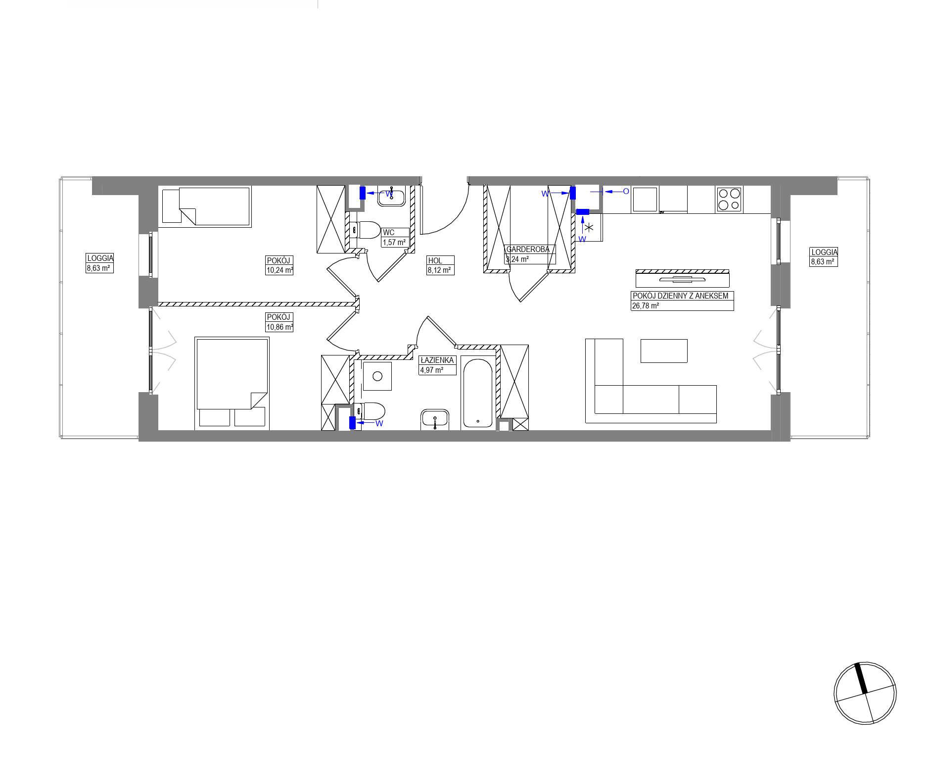 Plan 3 pok. 66m²