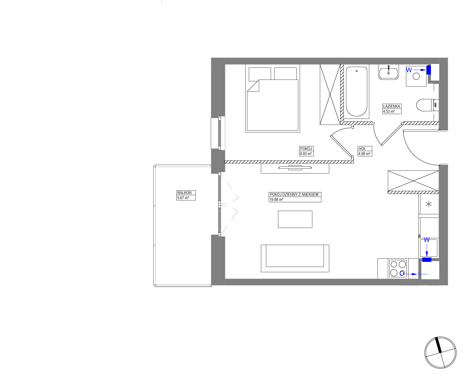 Plan 2 pok. 38m²