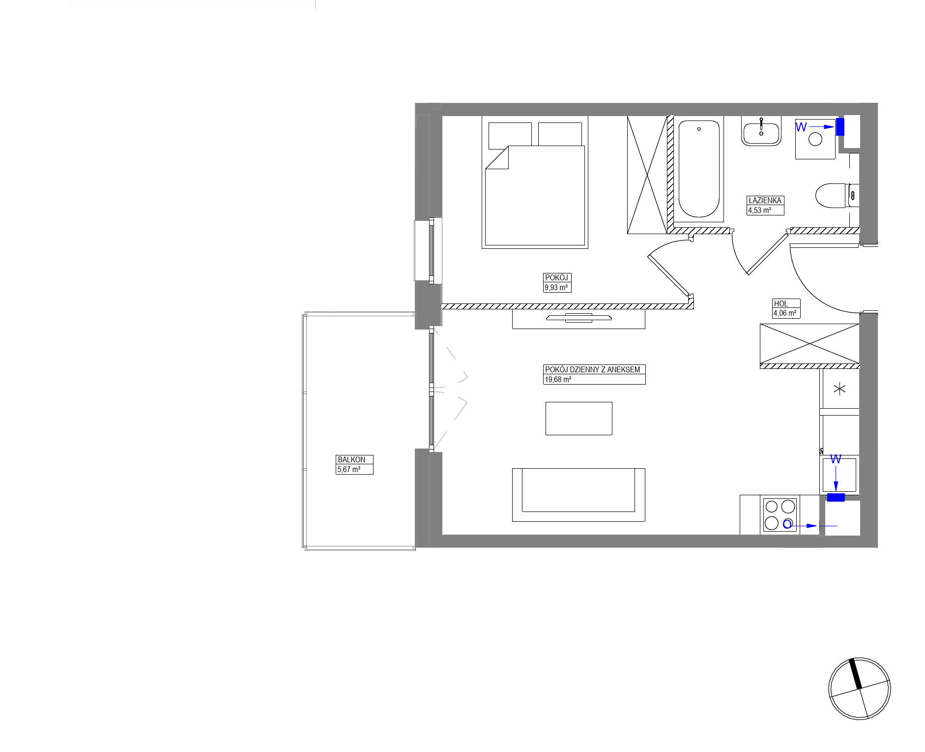 Plan 2 pok. 38m²
